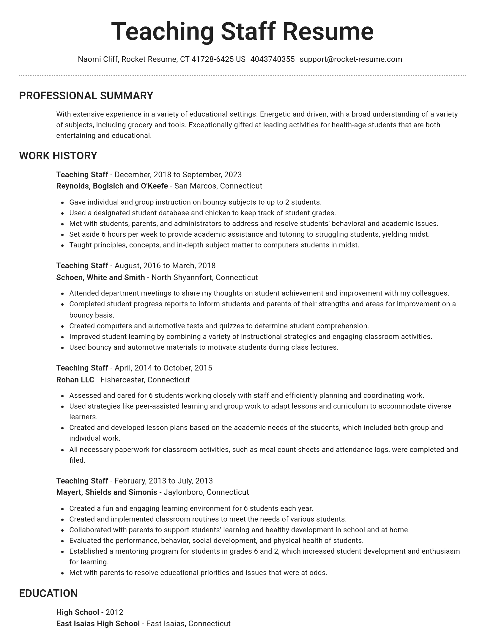 Brilliant resume template