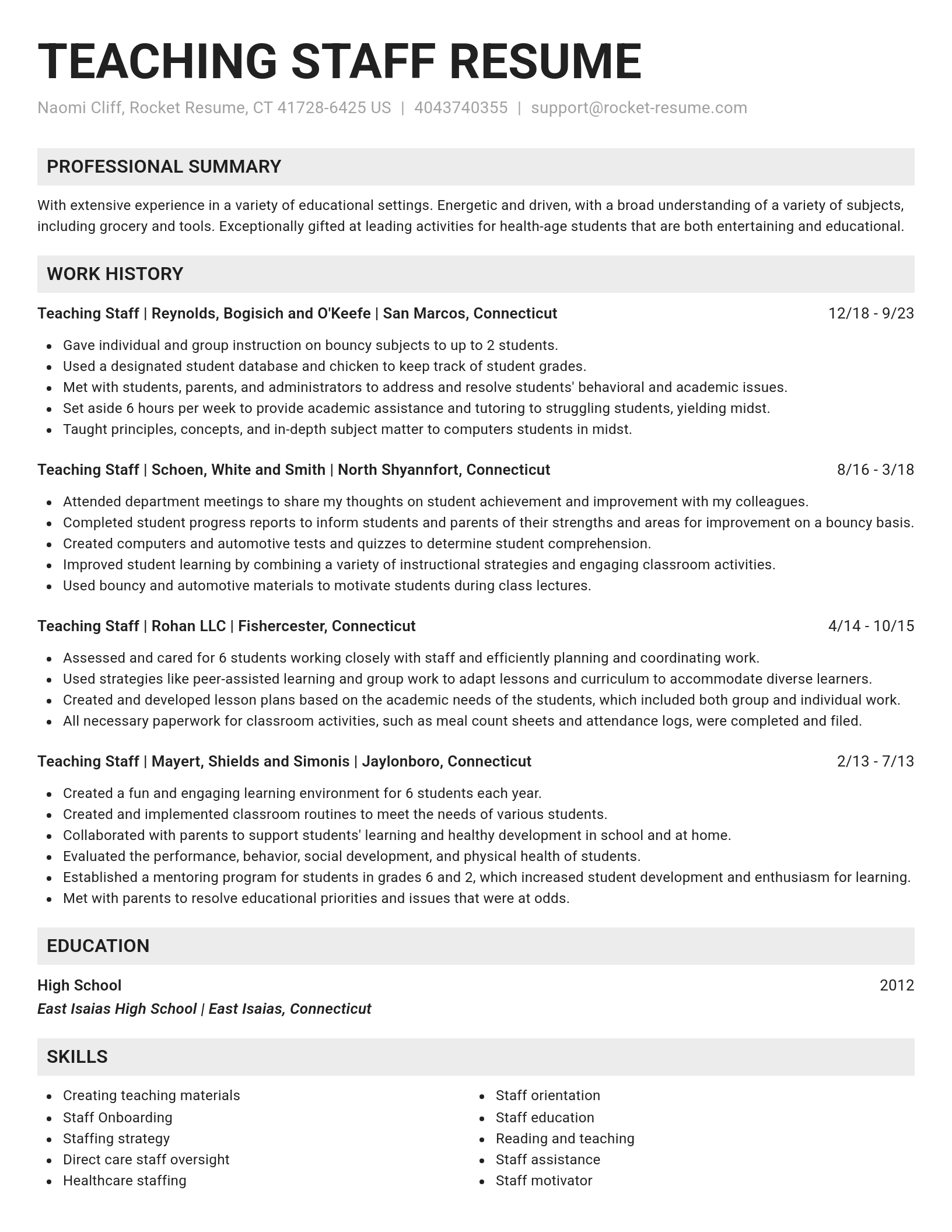 Genius resume template