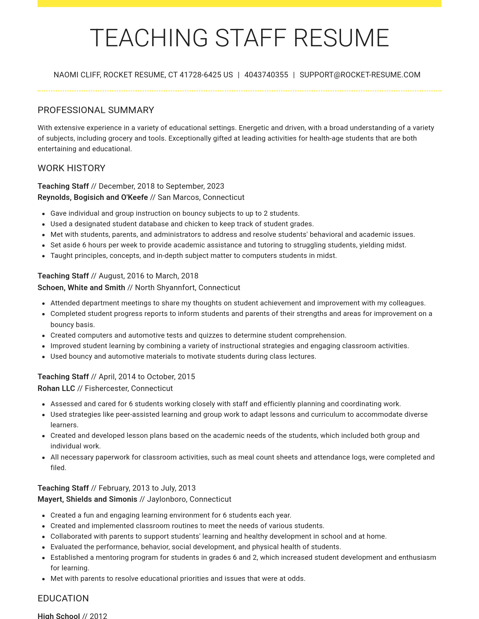 Grand resume template
