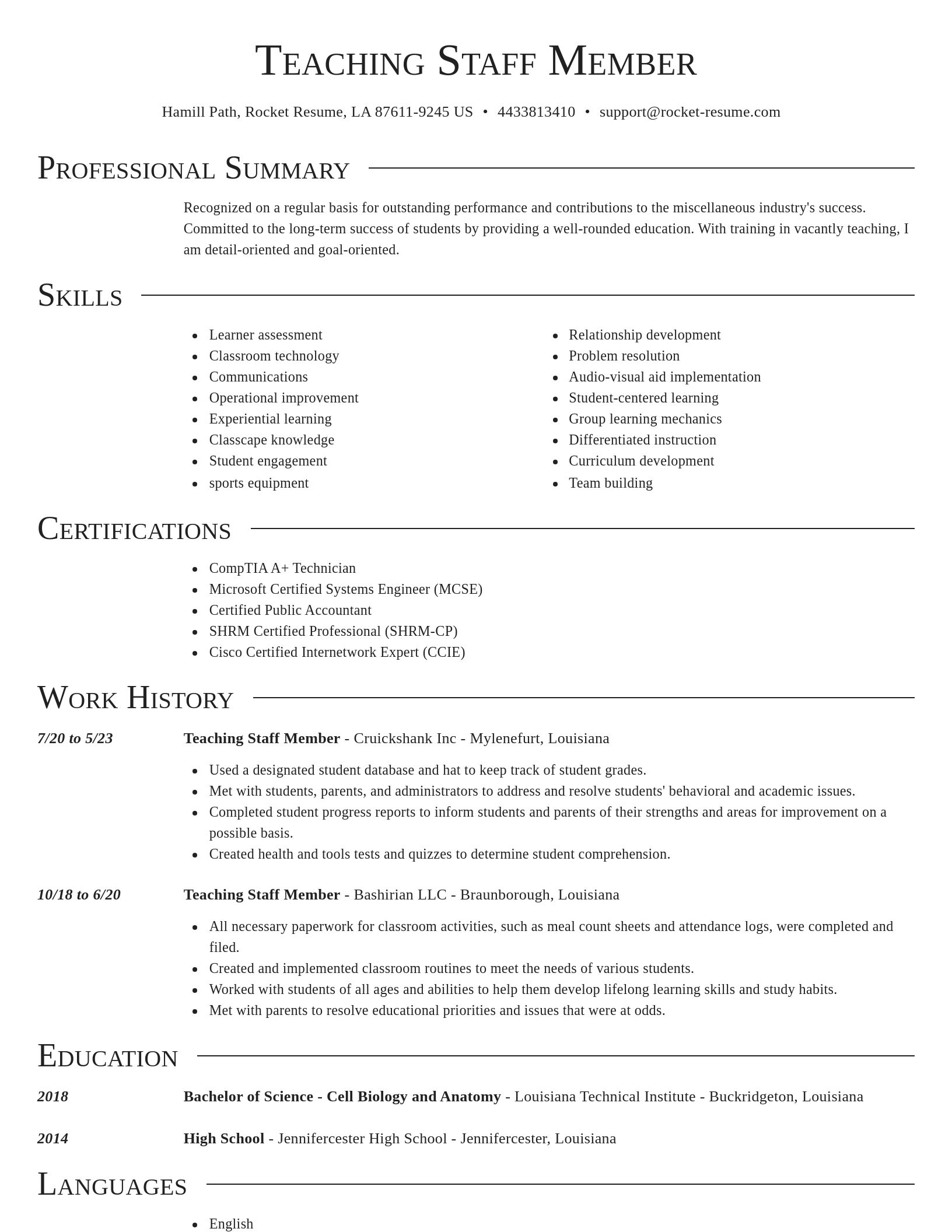 Director resume template