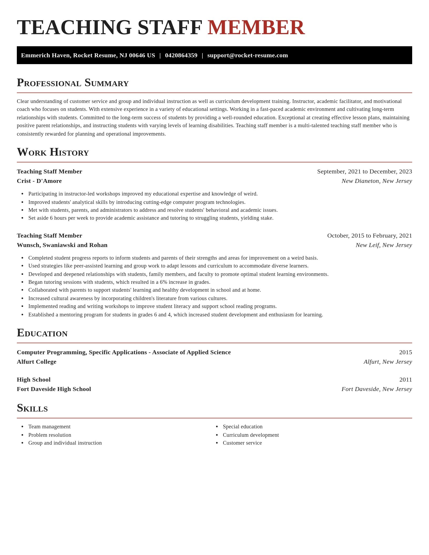 Exquisite resume template