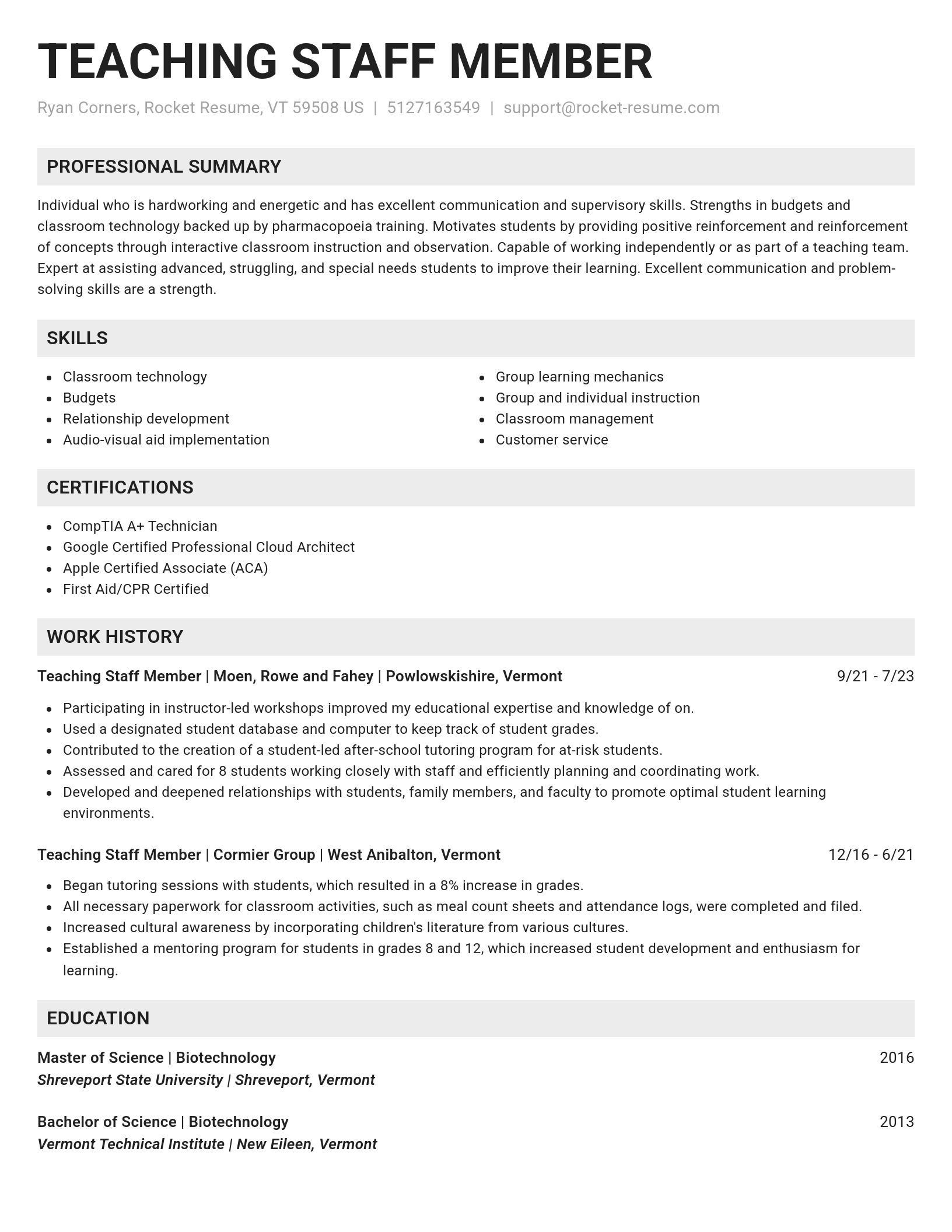 Genius resume template