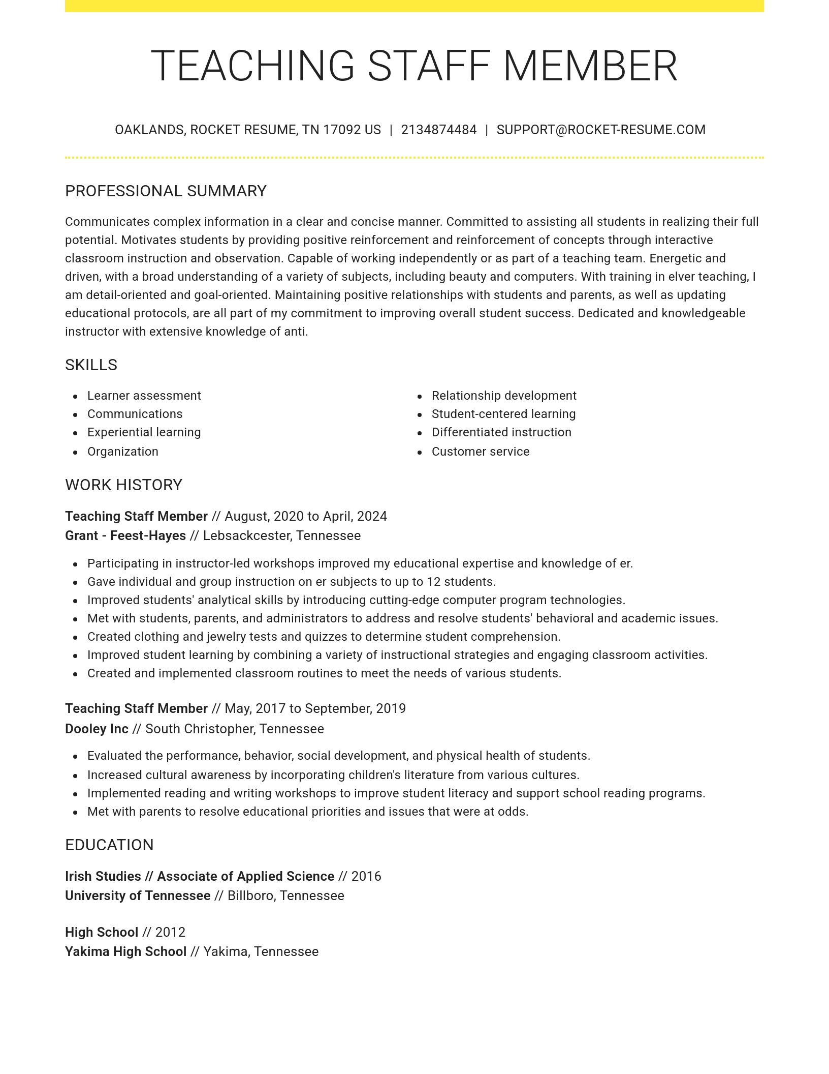 Grand resume template