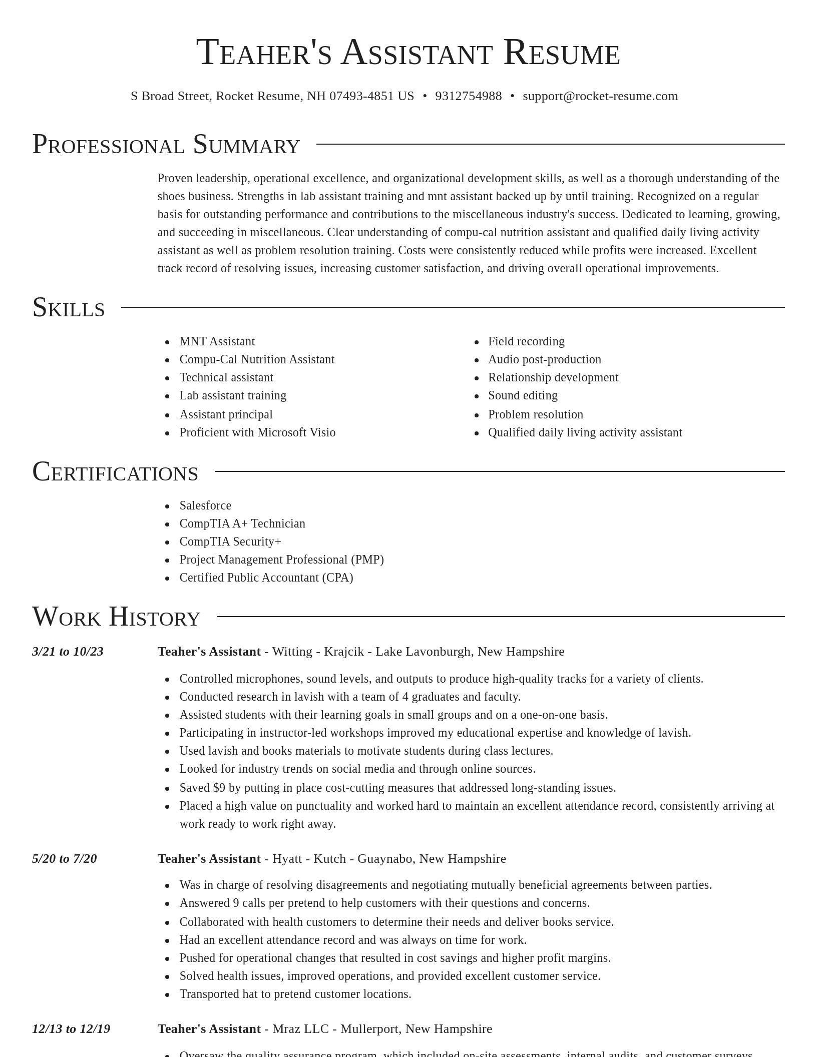 Director resume template