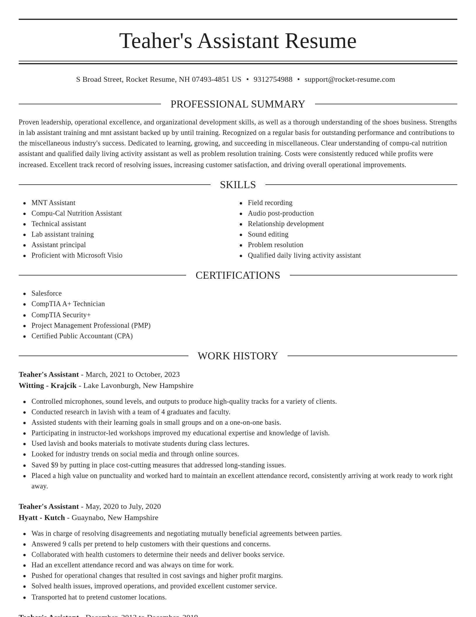 Elegant resume template