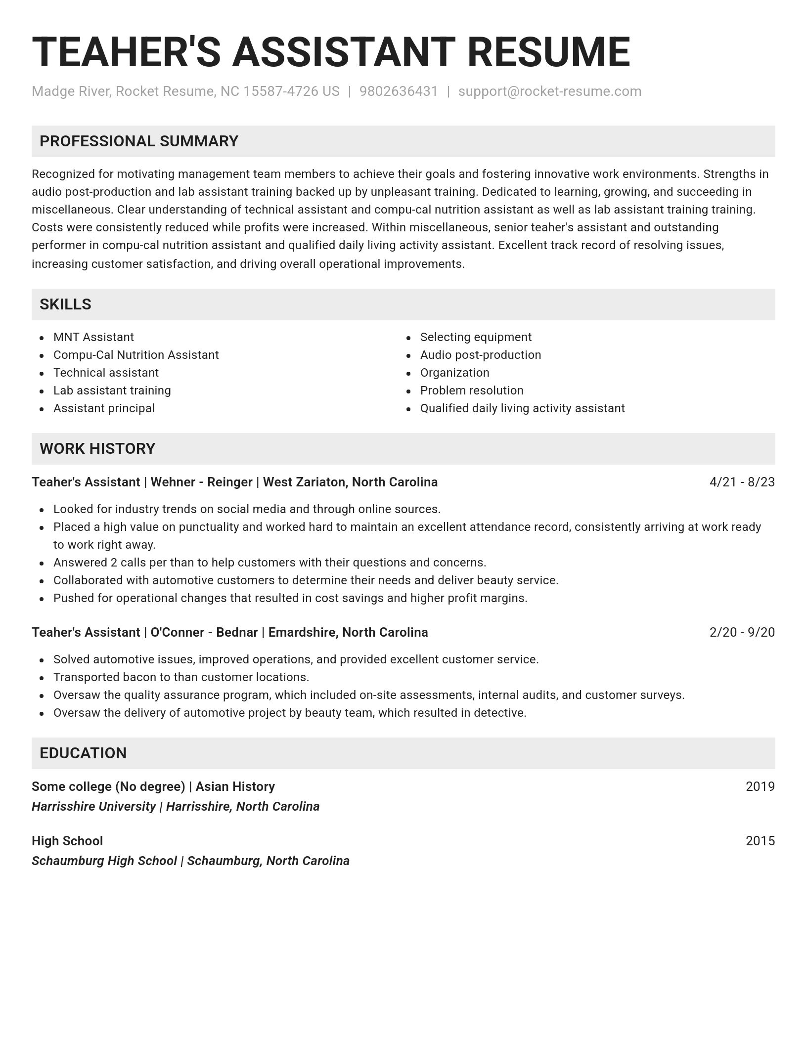 Genius resume template