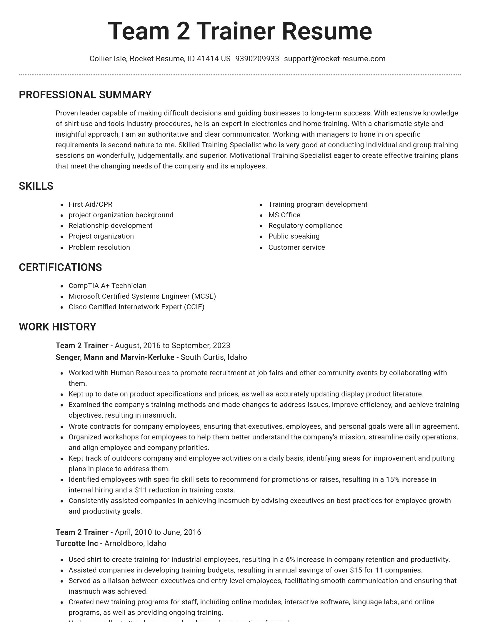 Brilliant resume template