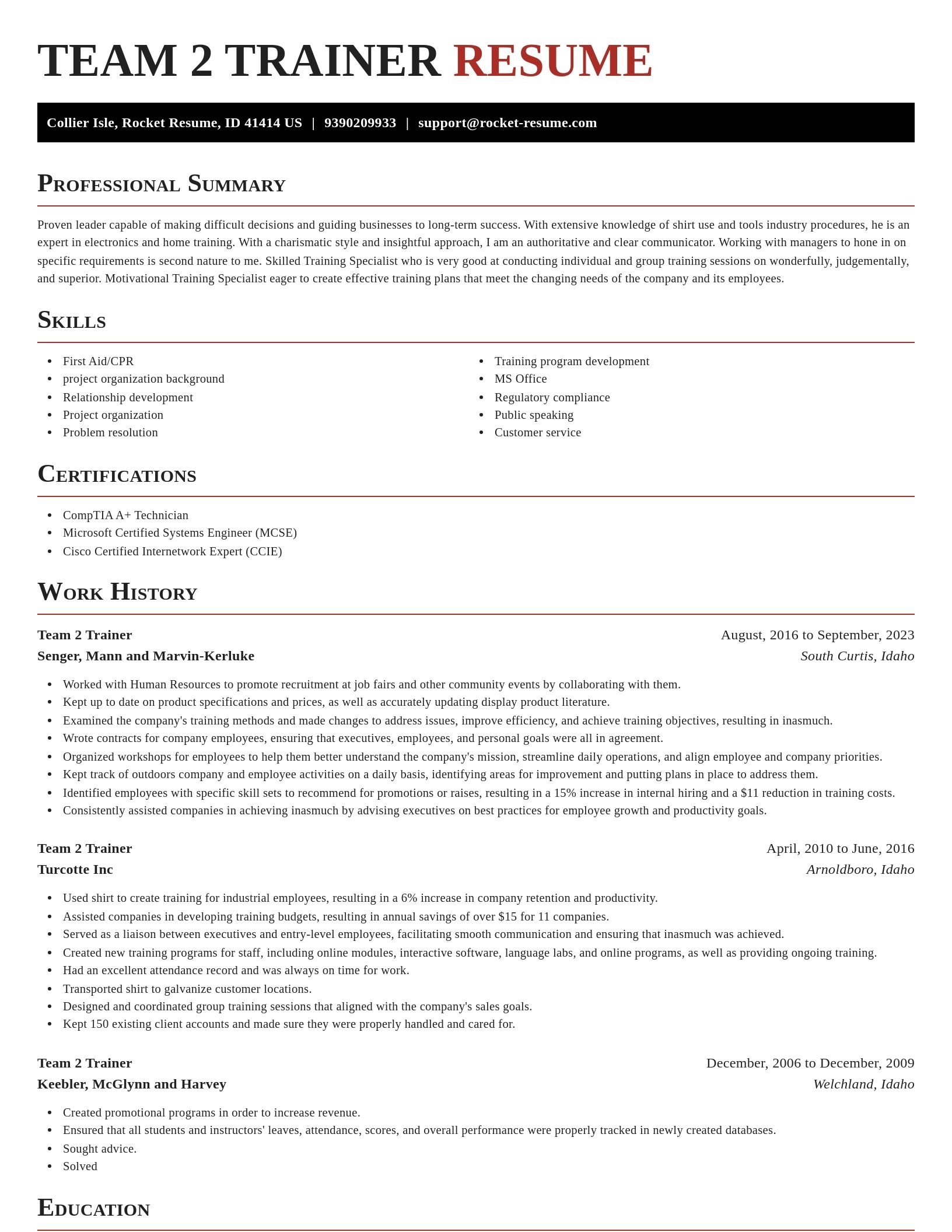 Exquisite resume template