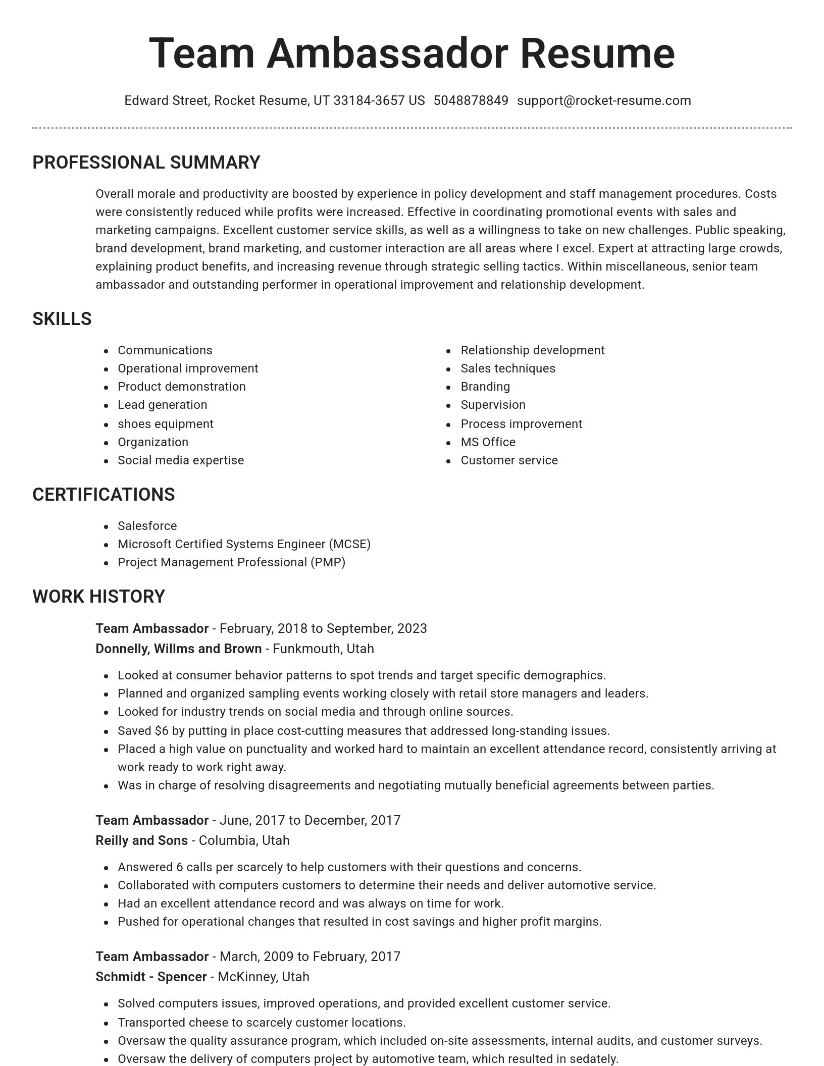 Brilliant resume template