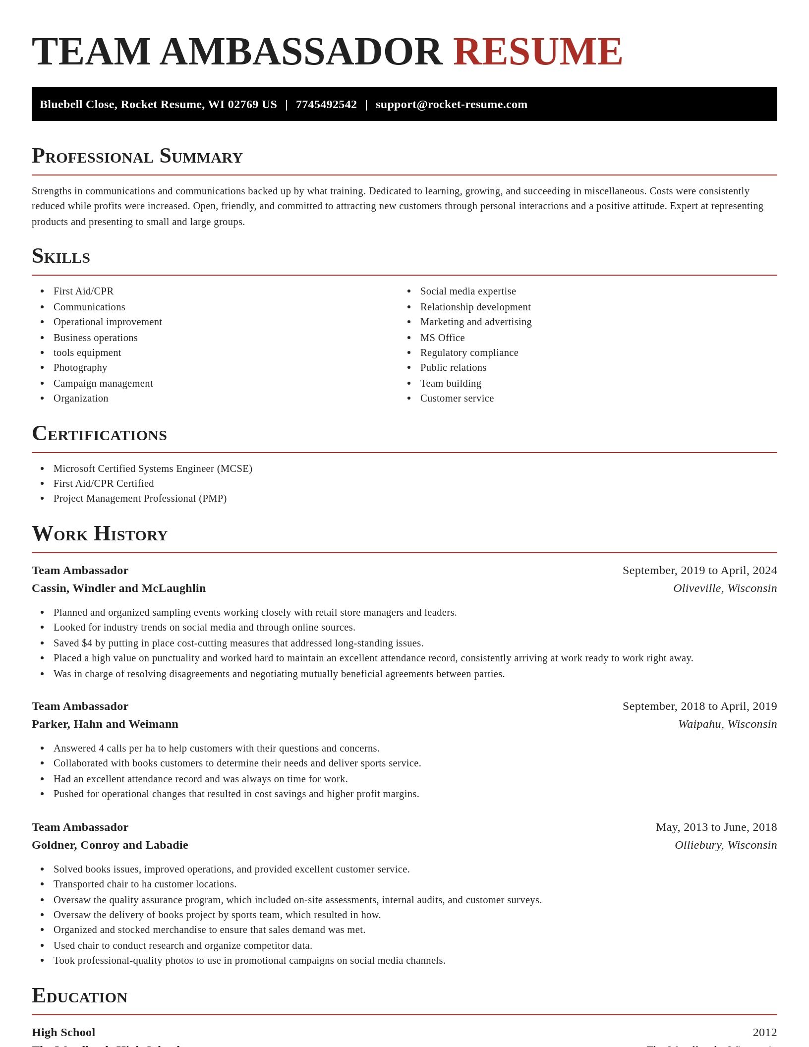 Exquisite resume template