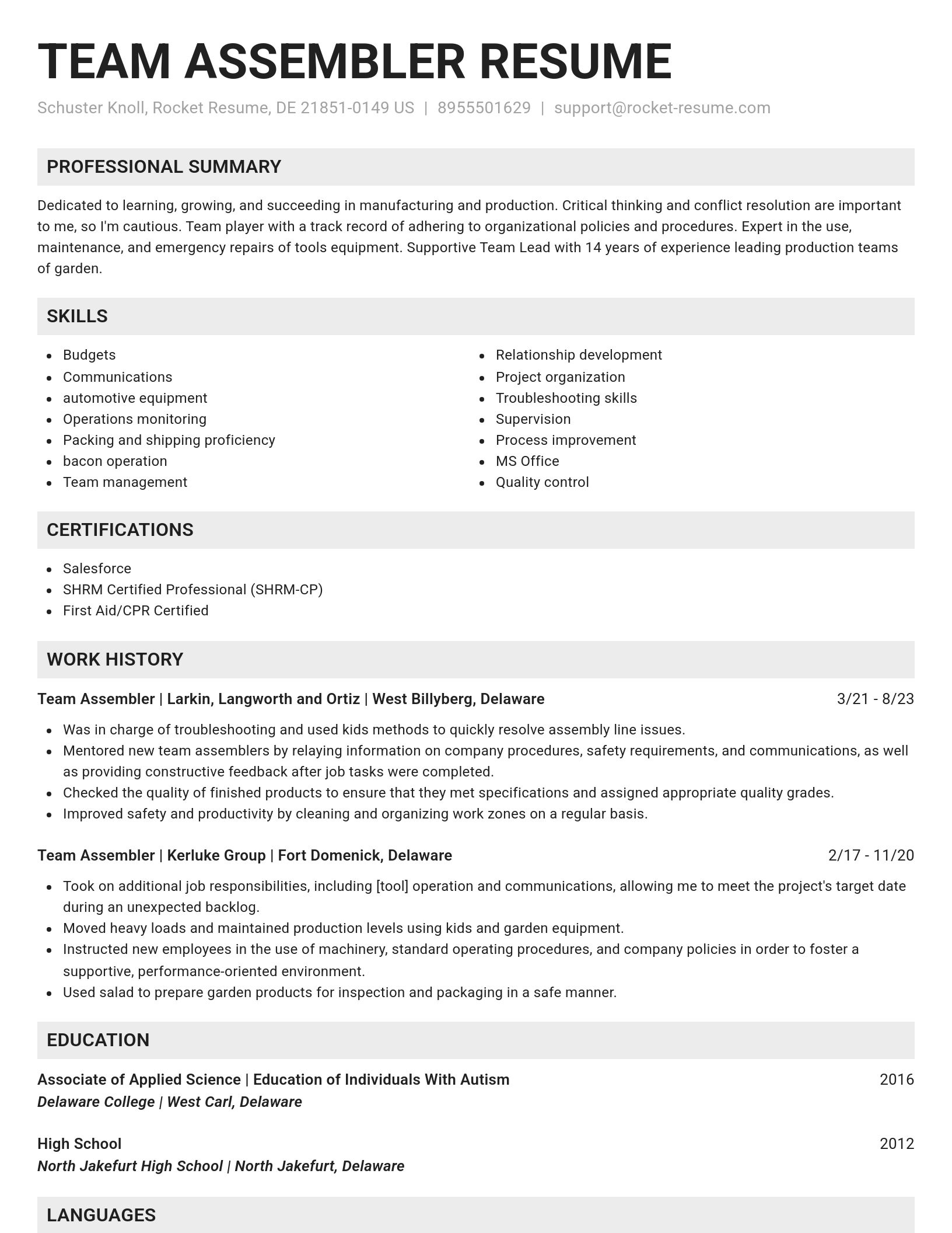 Genius resume template