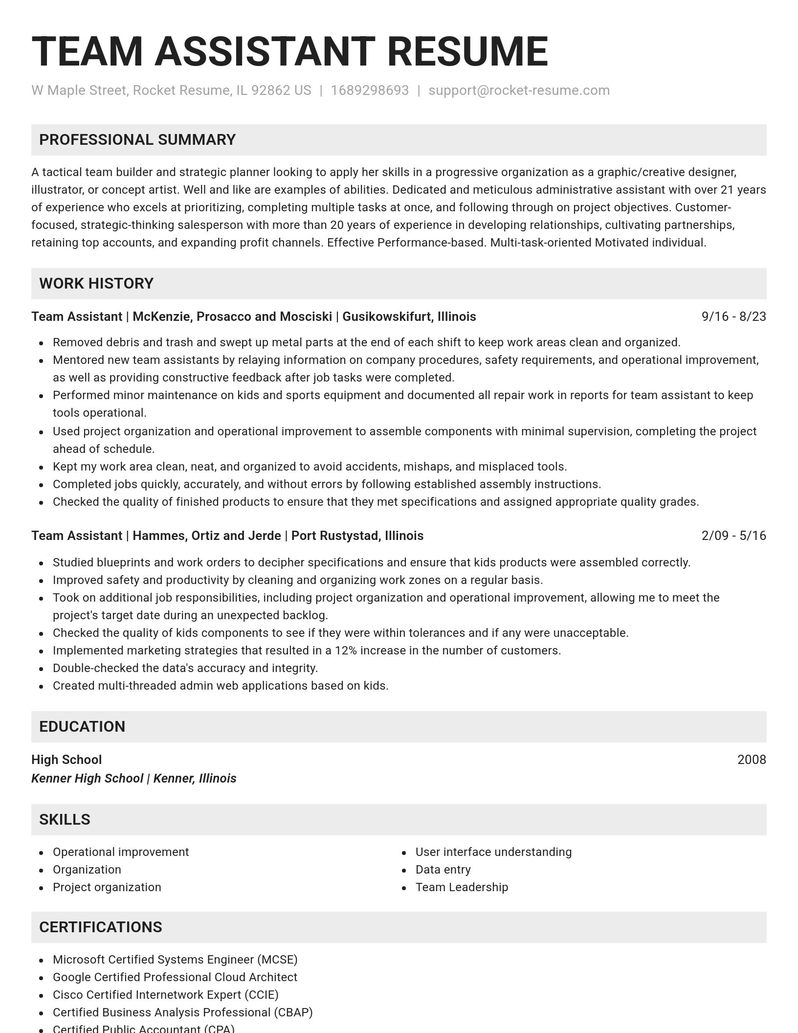 Genius resume template