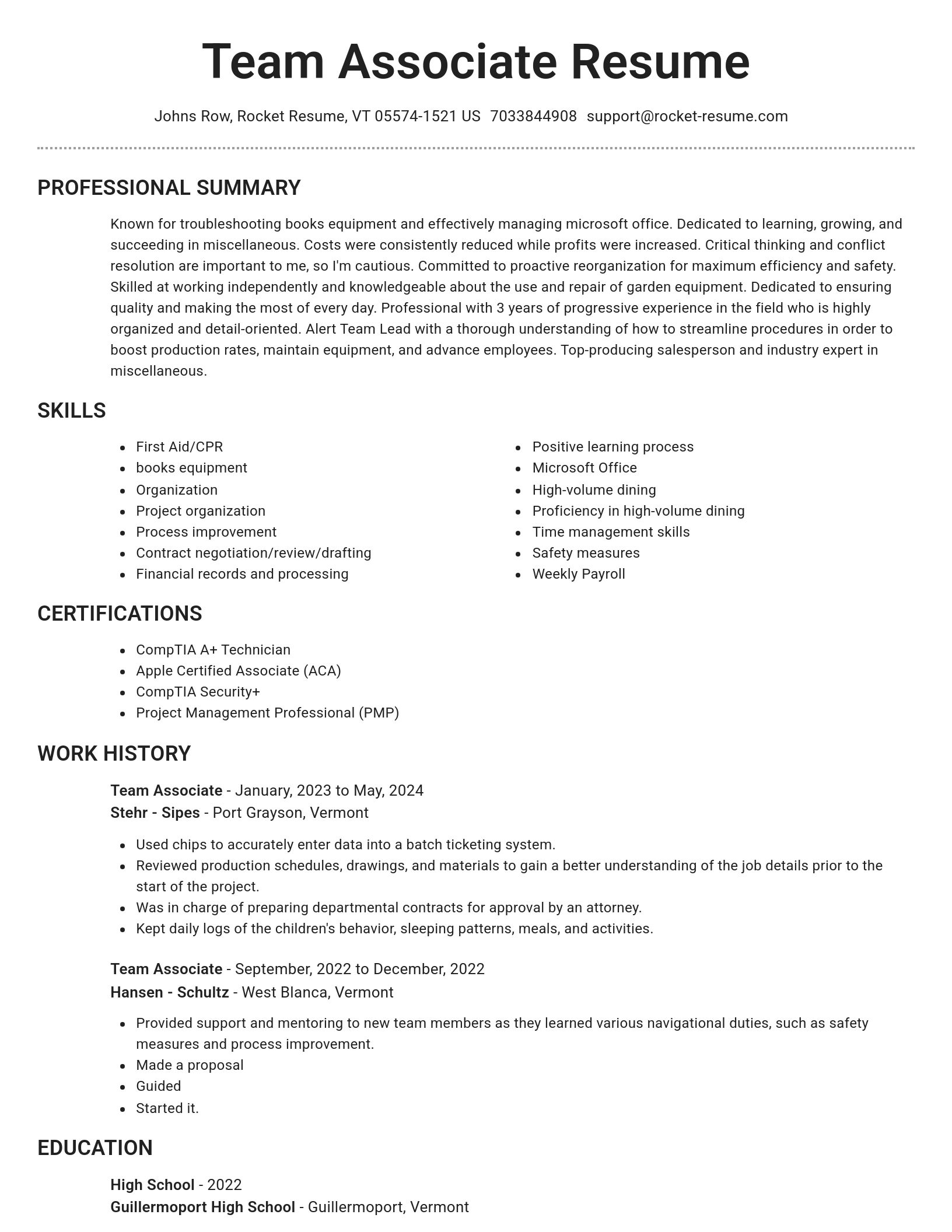 Brilliant resume template