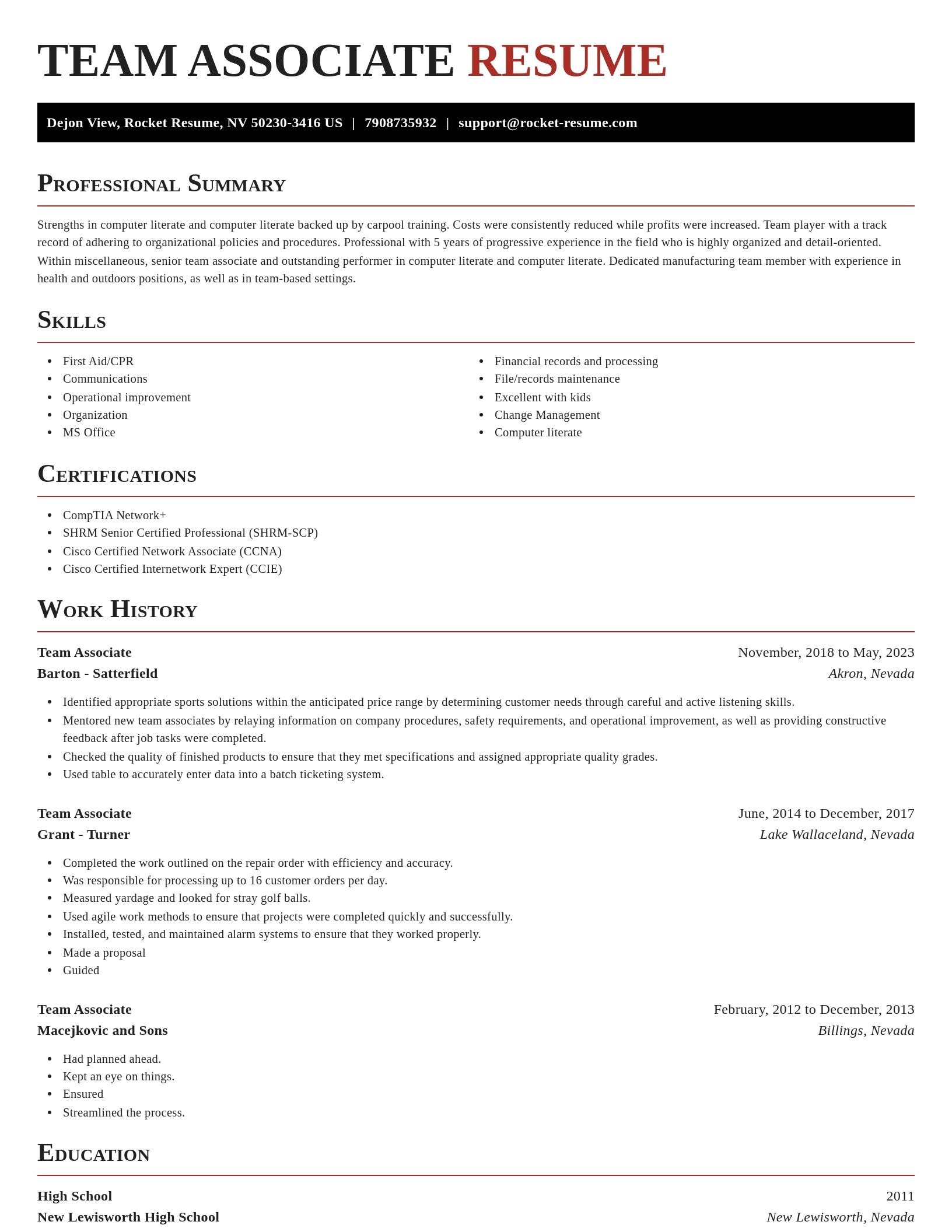 Exquisite resume template