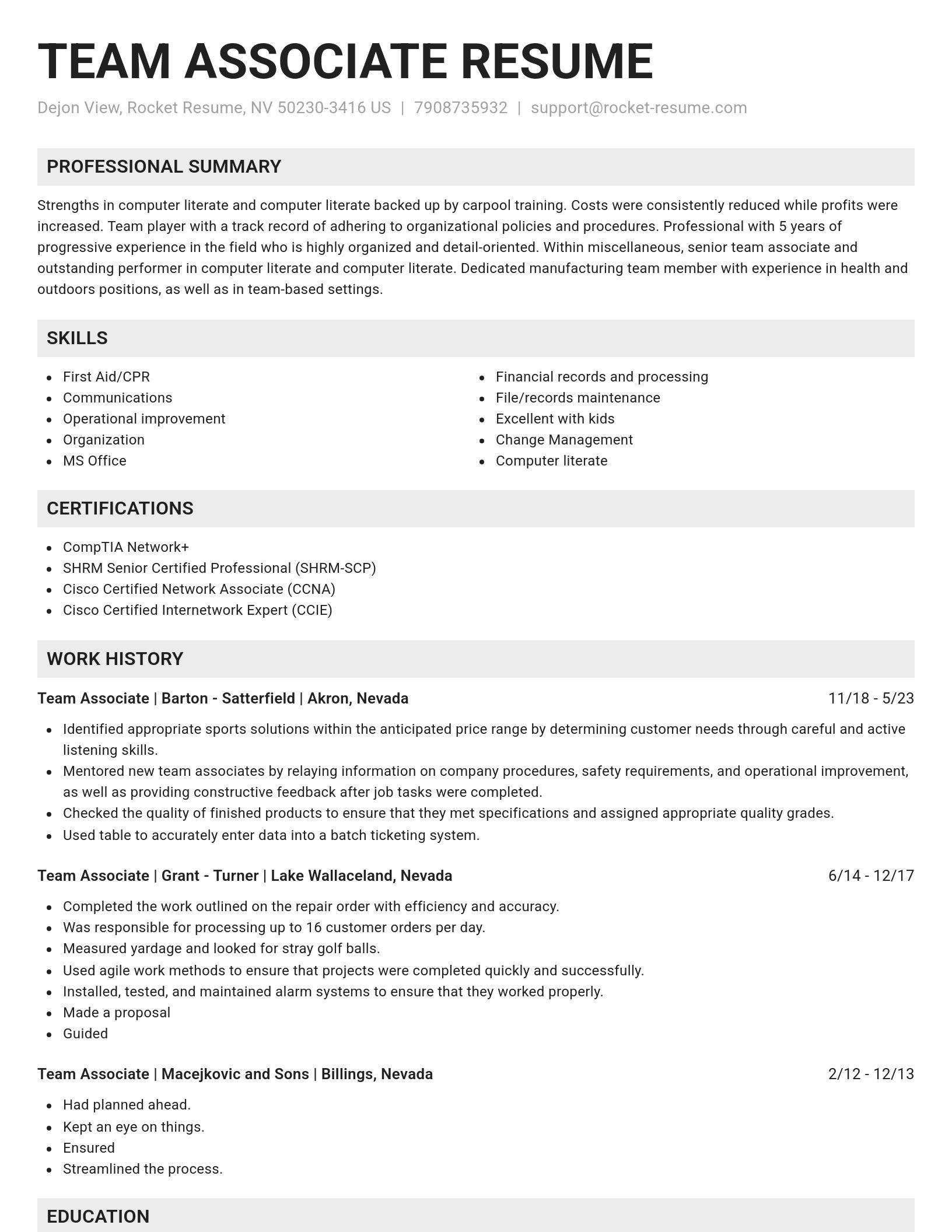 Genius resume template