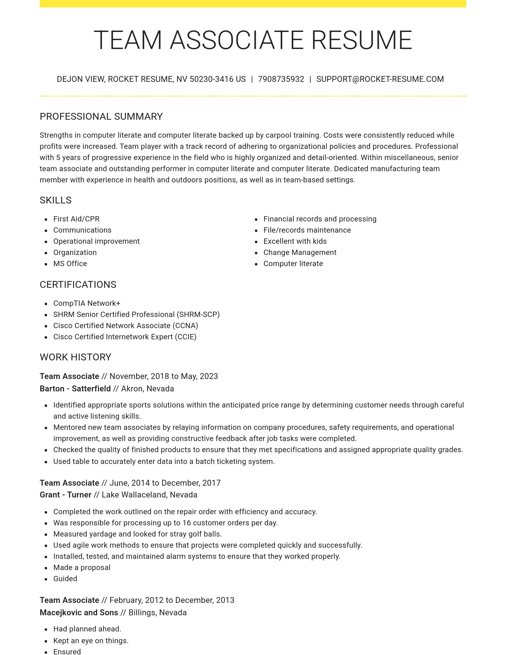 Grand resume template