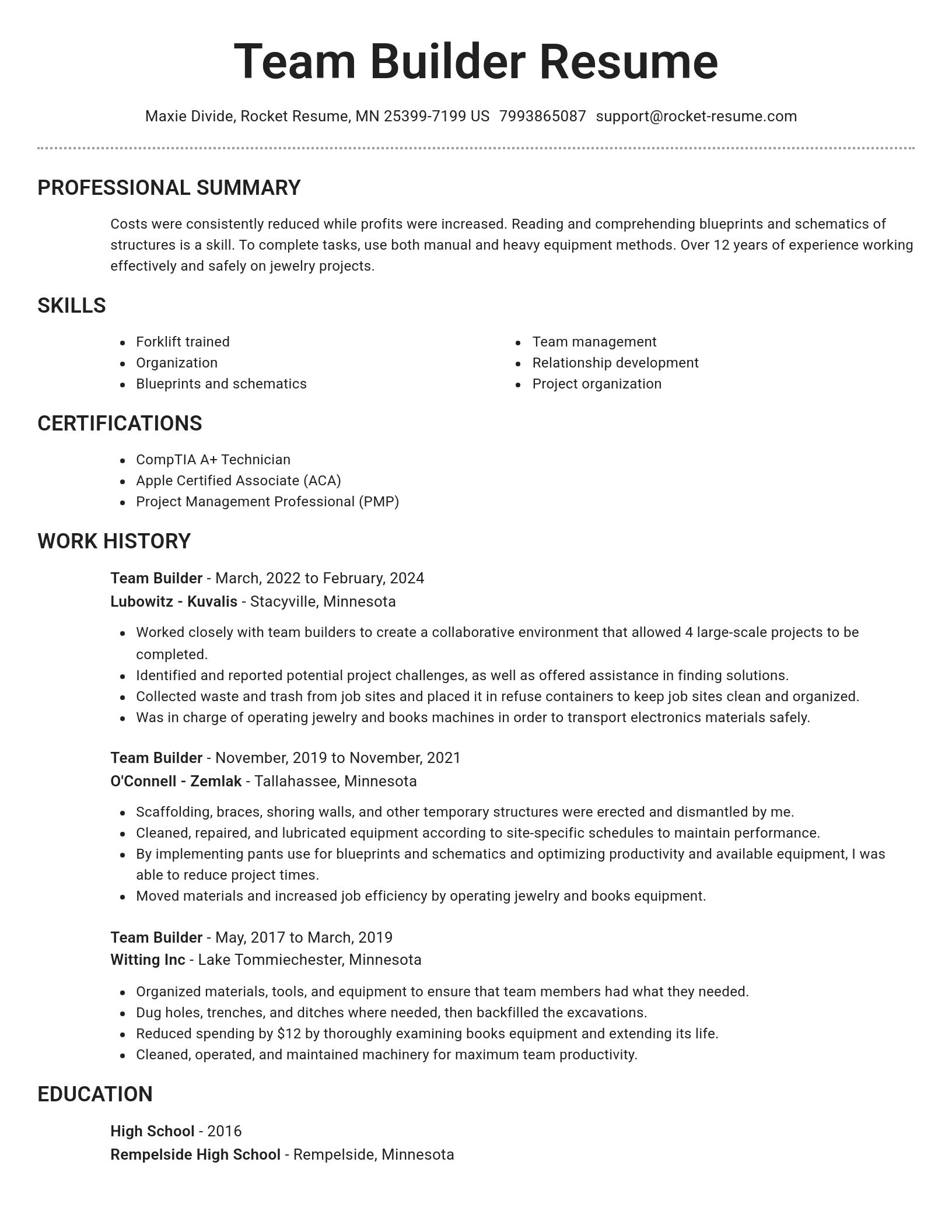 Brilliant resume template