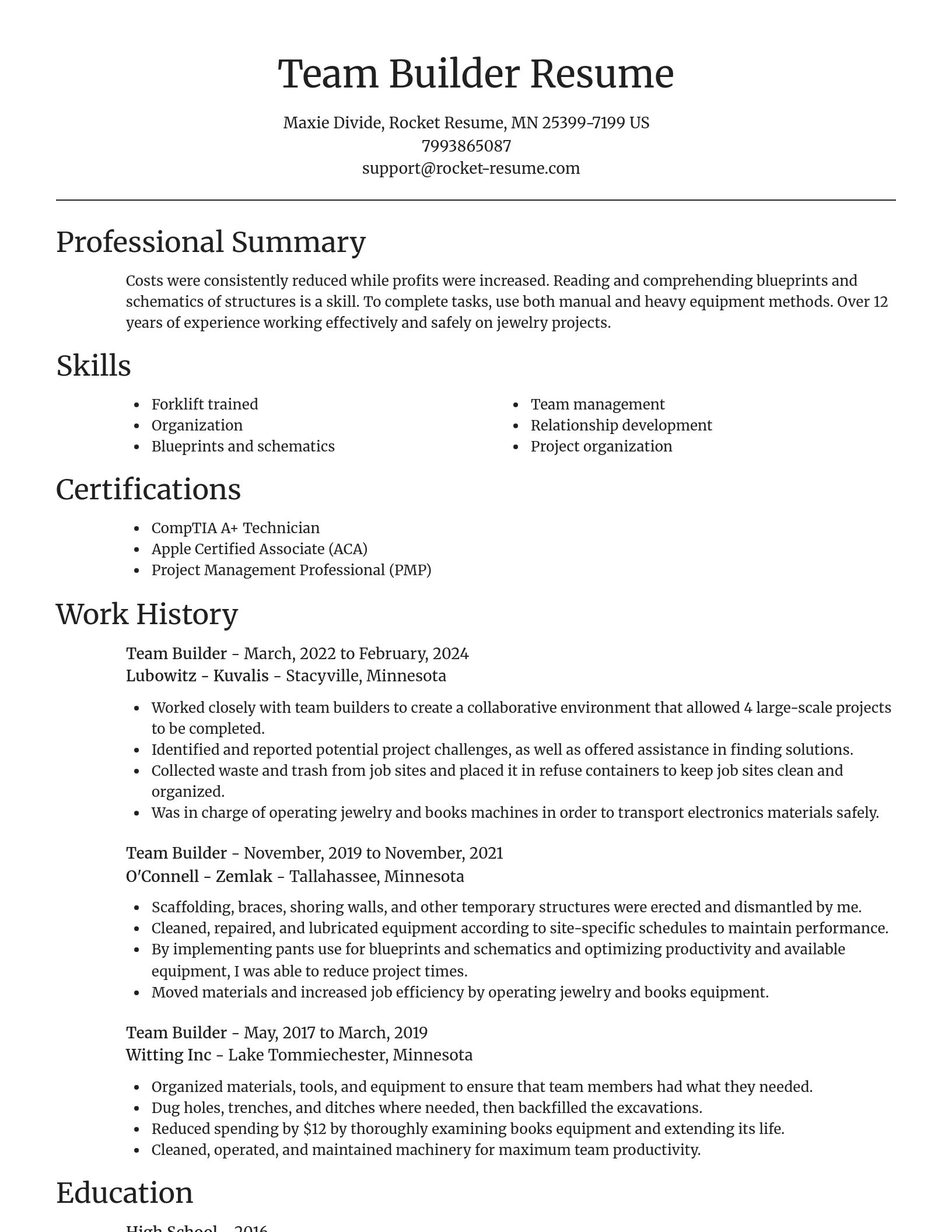 Focal Point resume template
