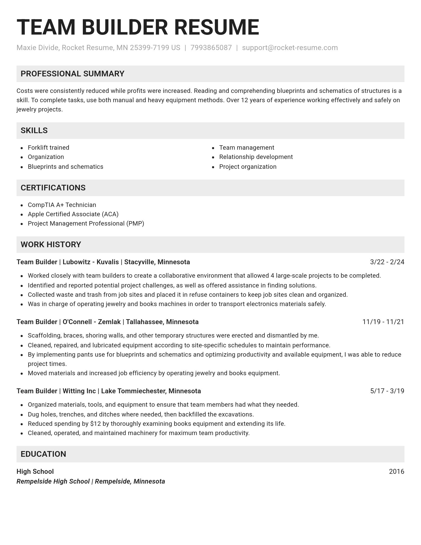 Genius resume template