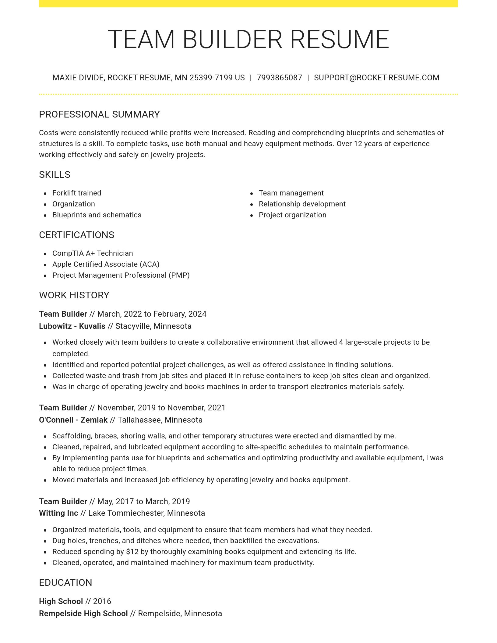 Grand resume template