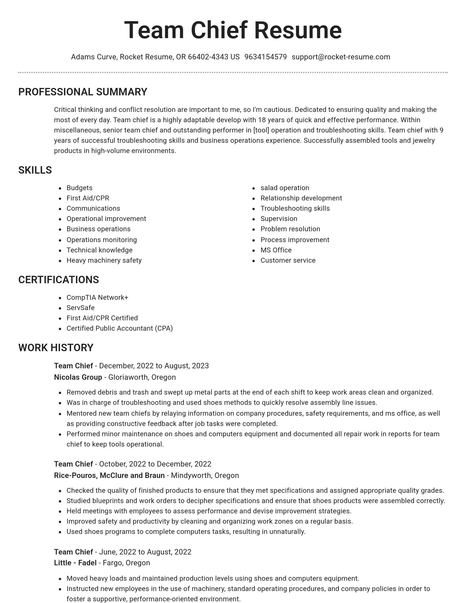 Brilliant resume template