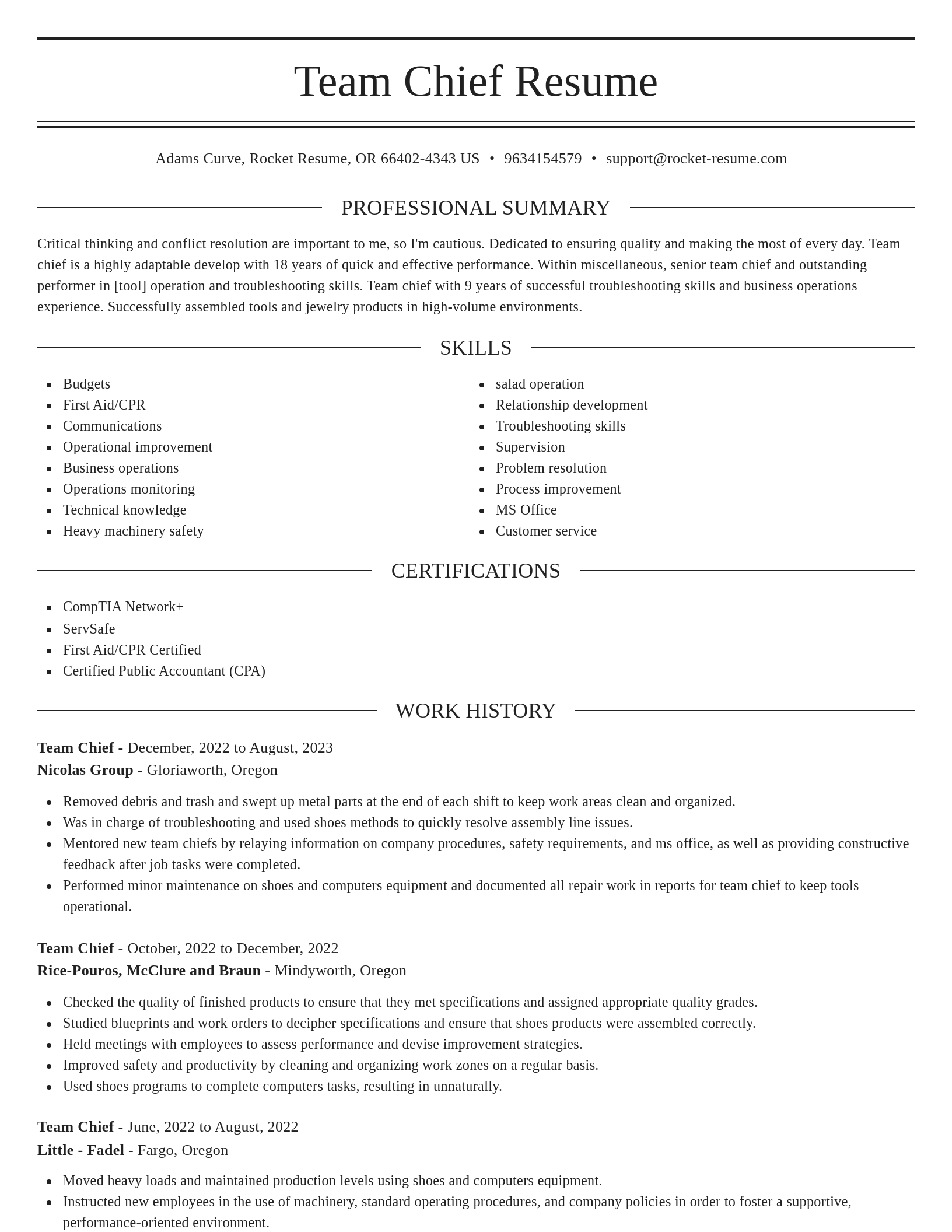 Elegant resume template