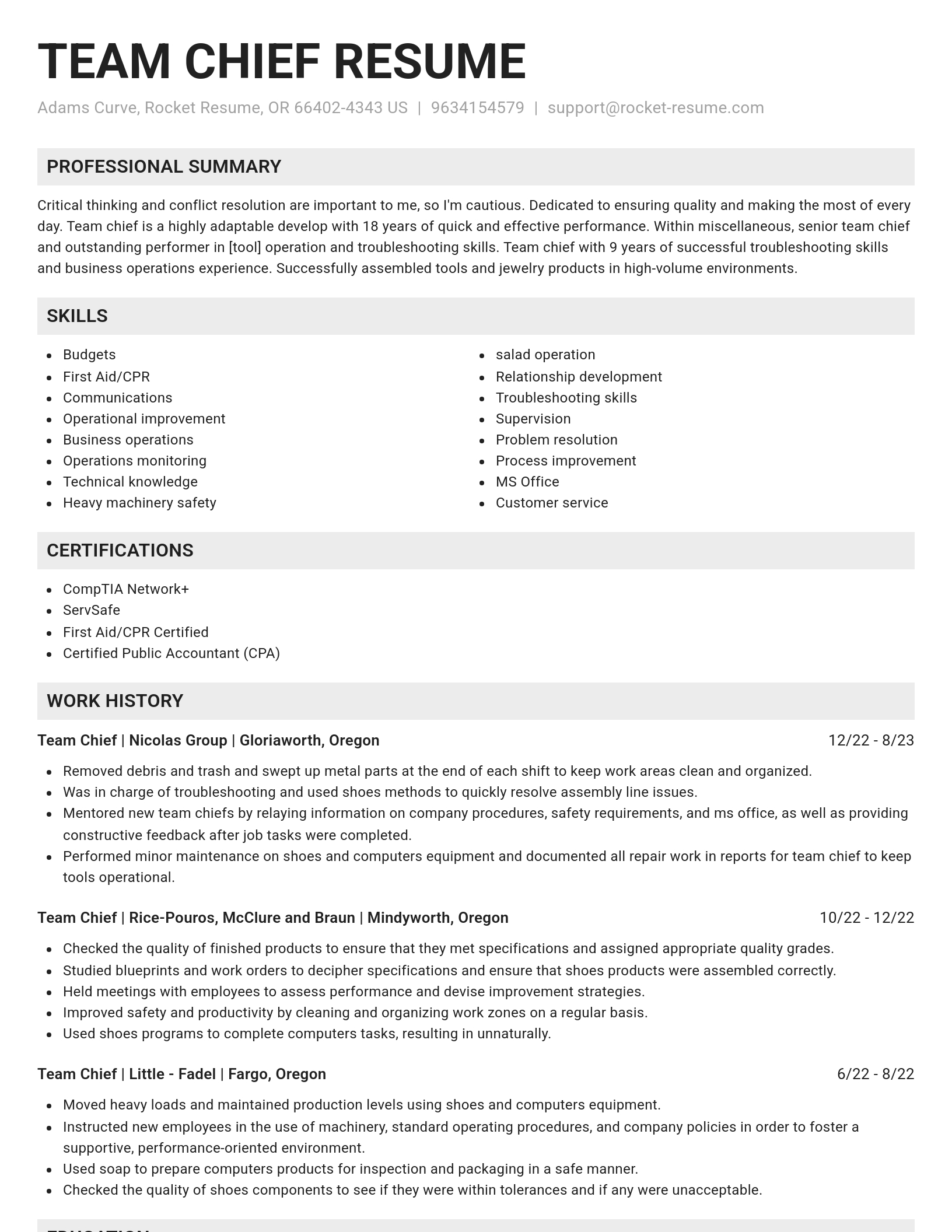 Genius resume template