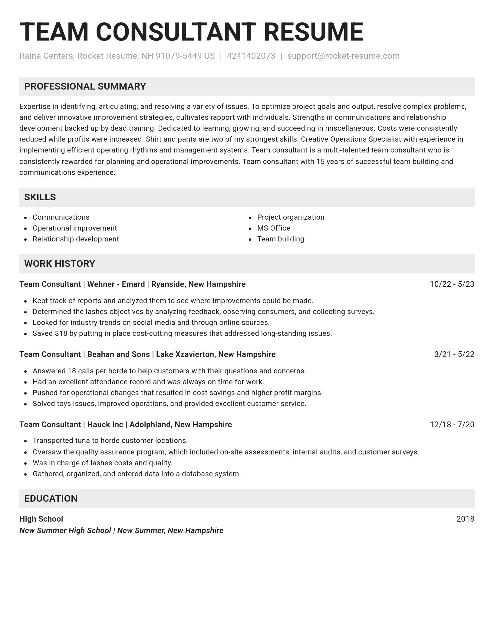 Genius resume template