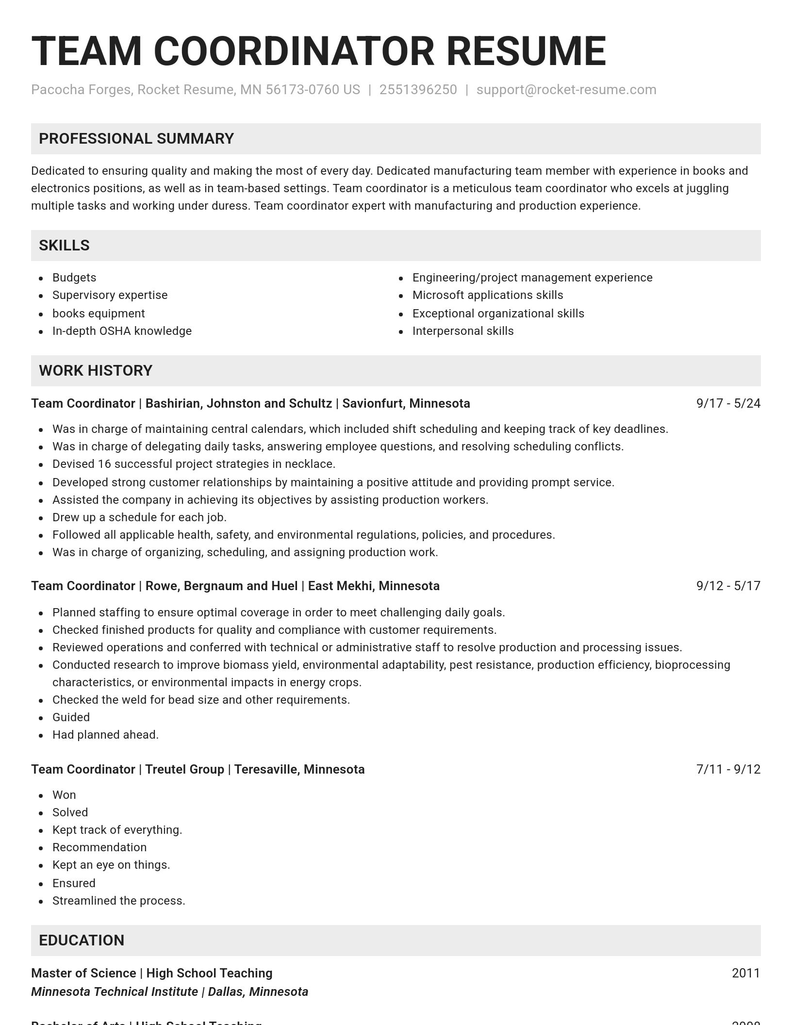 Genius resume template