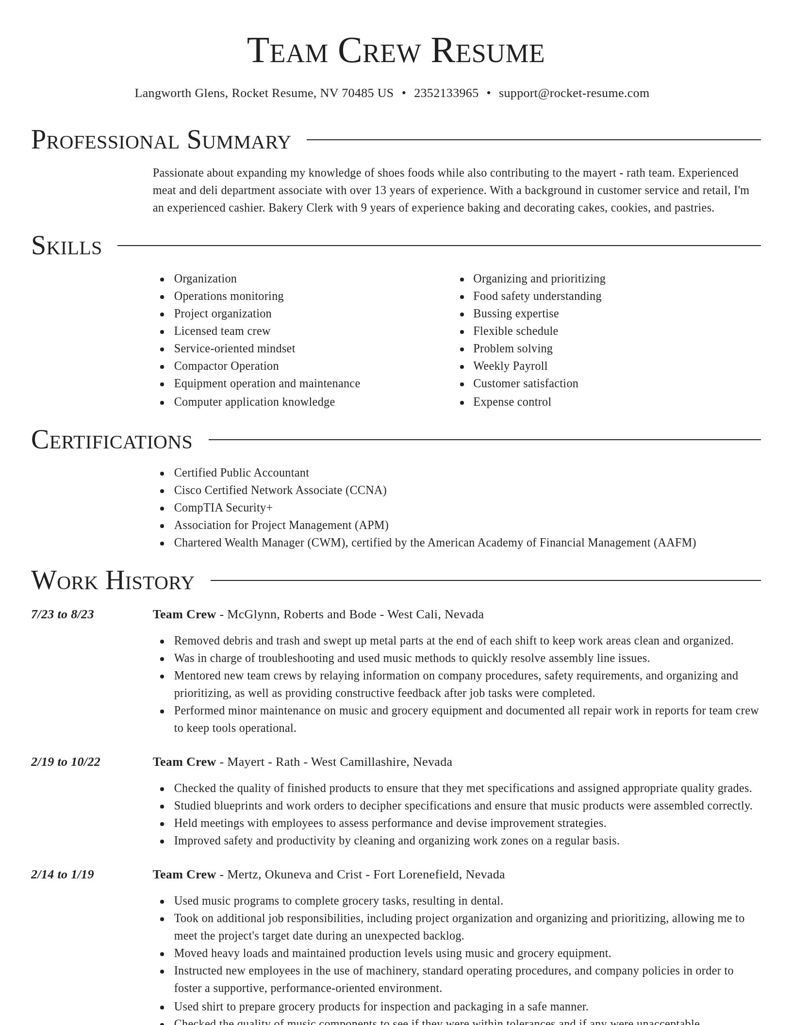 Director resume template