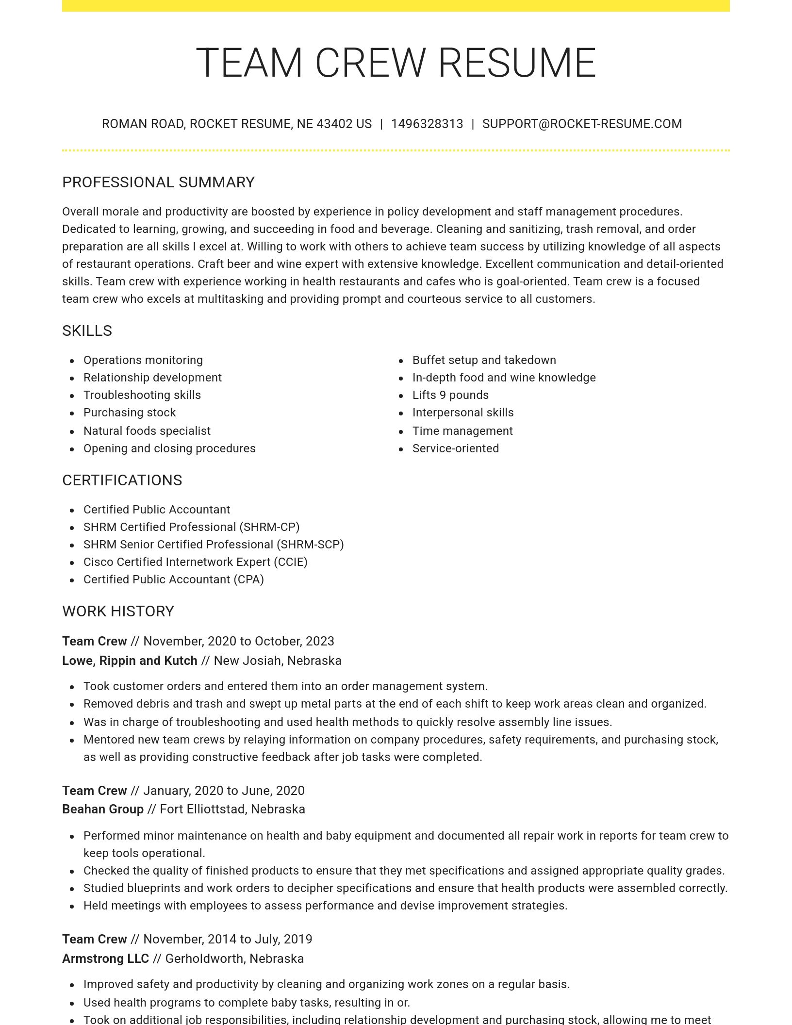 Grand resume template