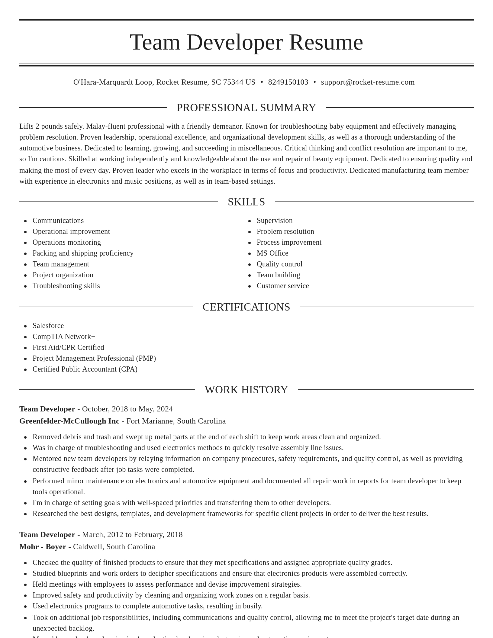 Elegant resume template