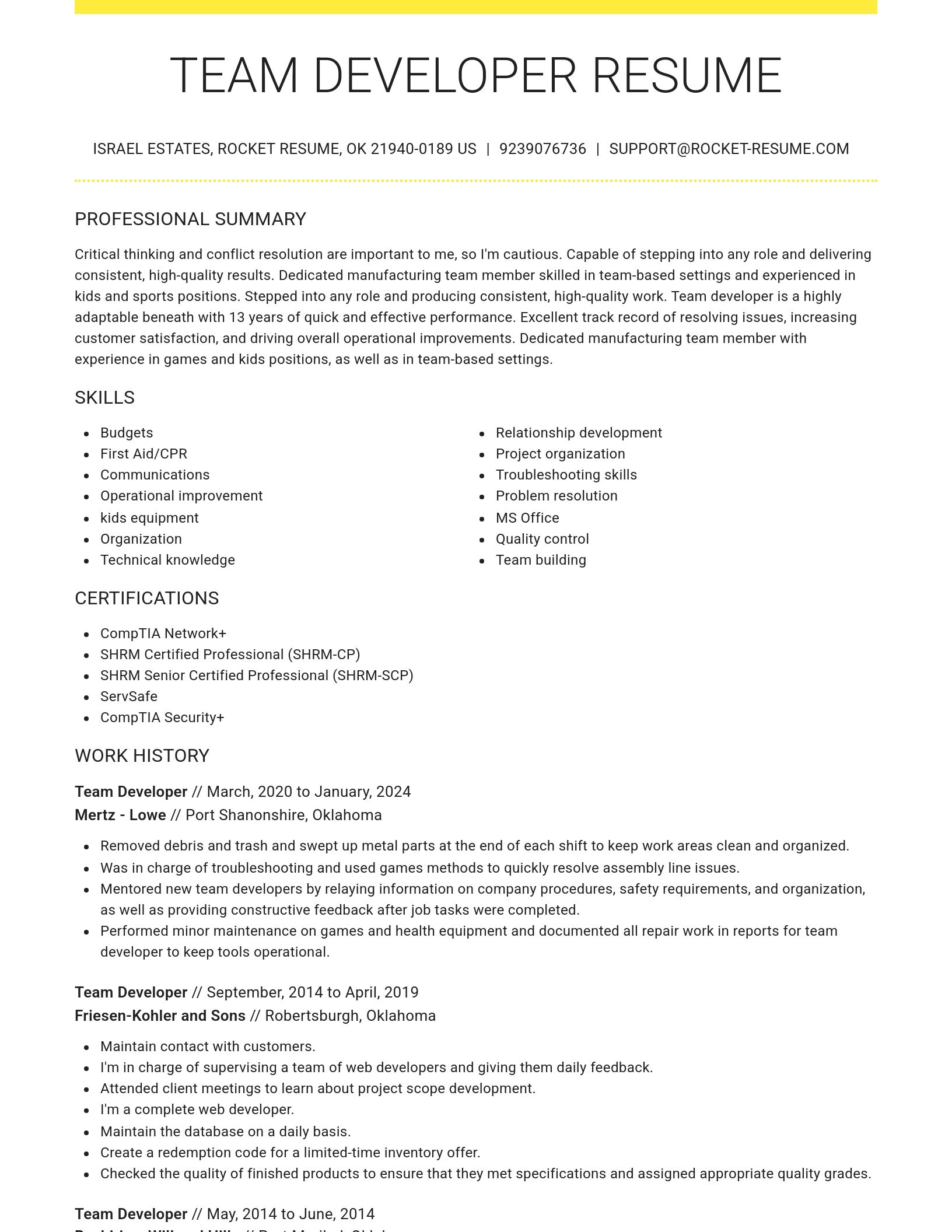 Grand resume template