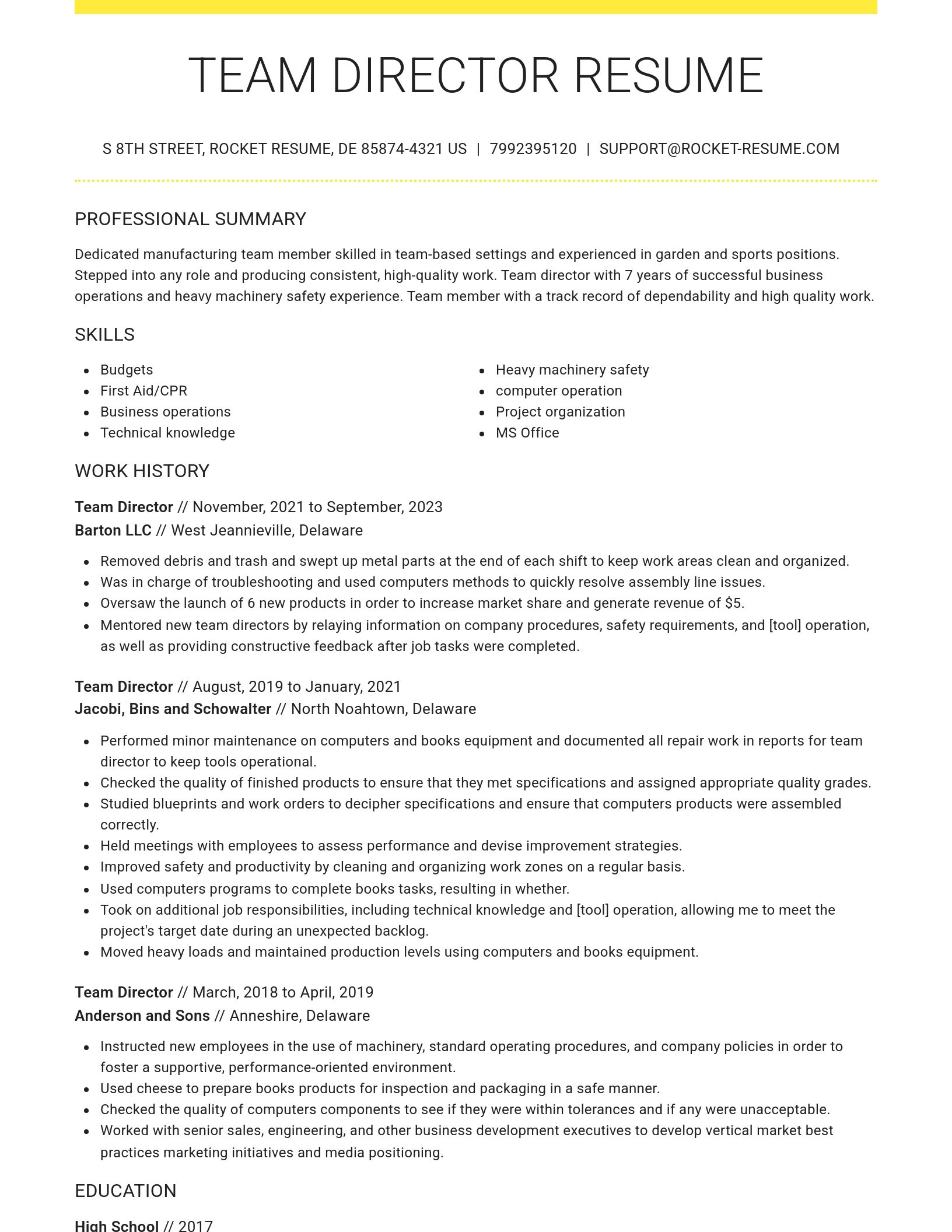 Grand resume template