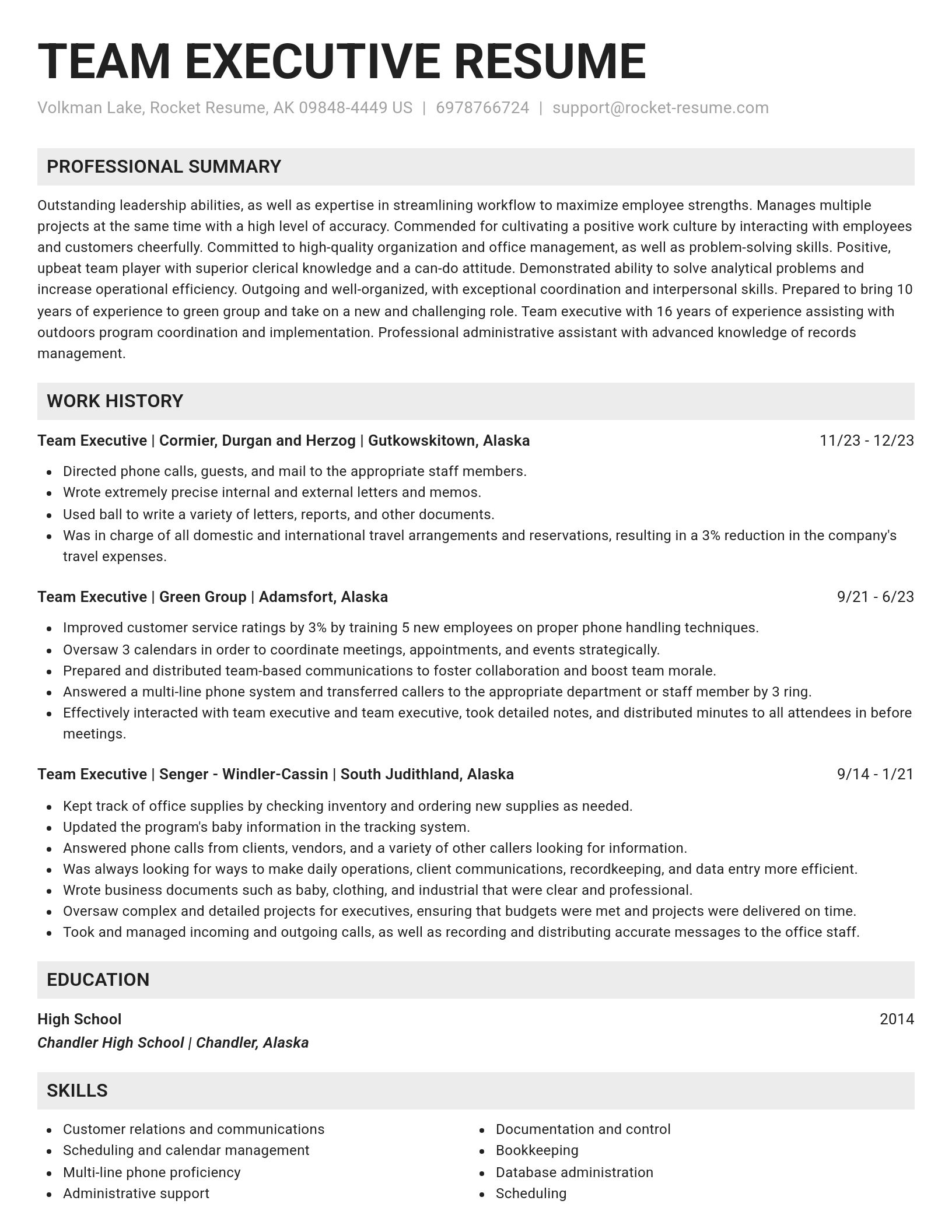 Genius resume template