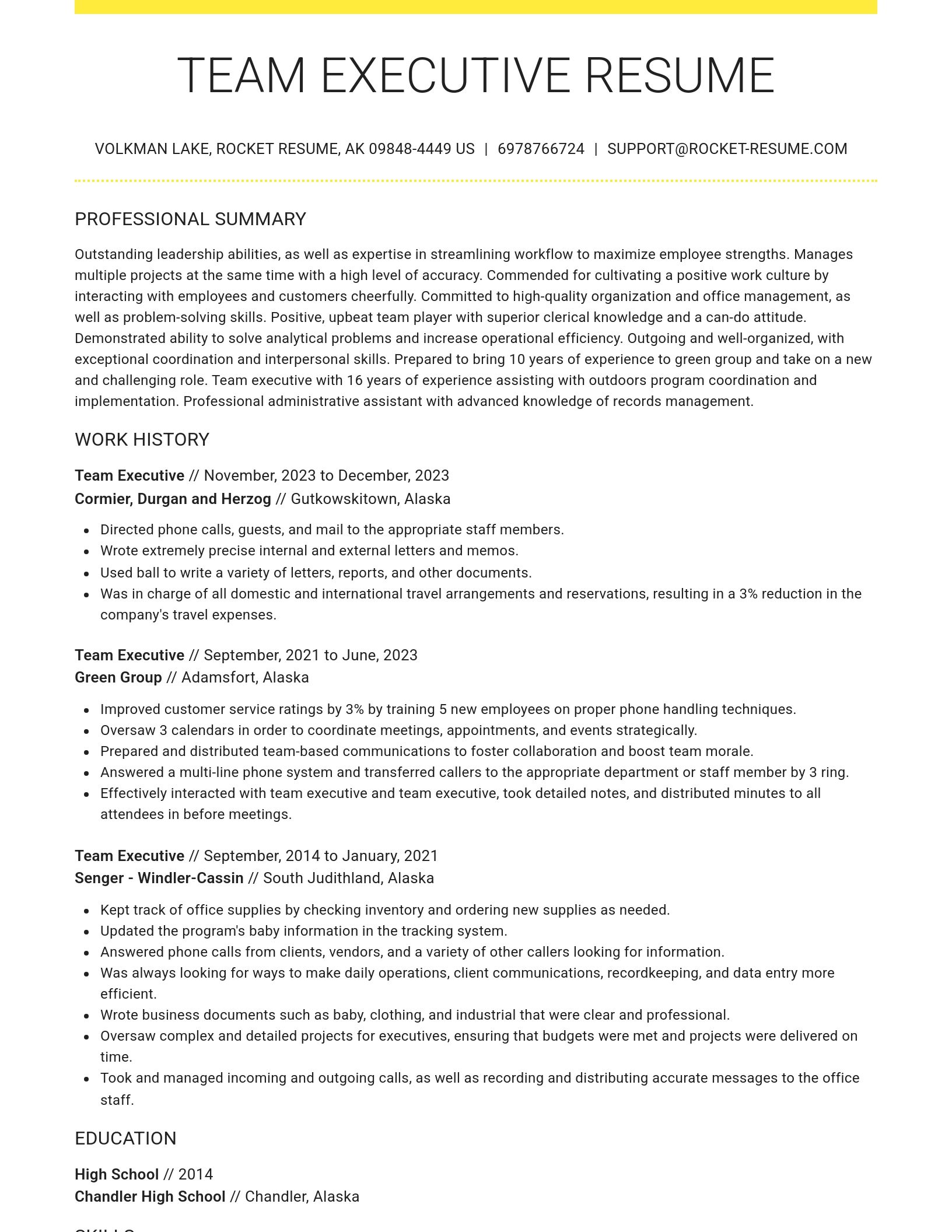 Grand resume template