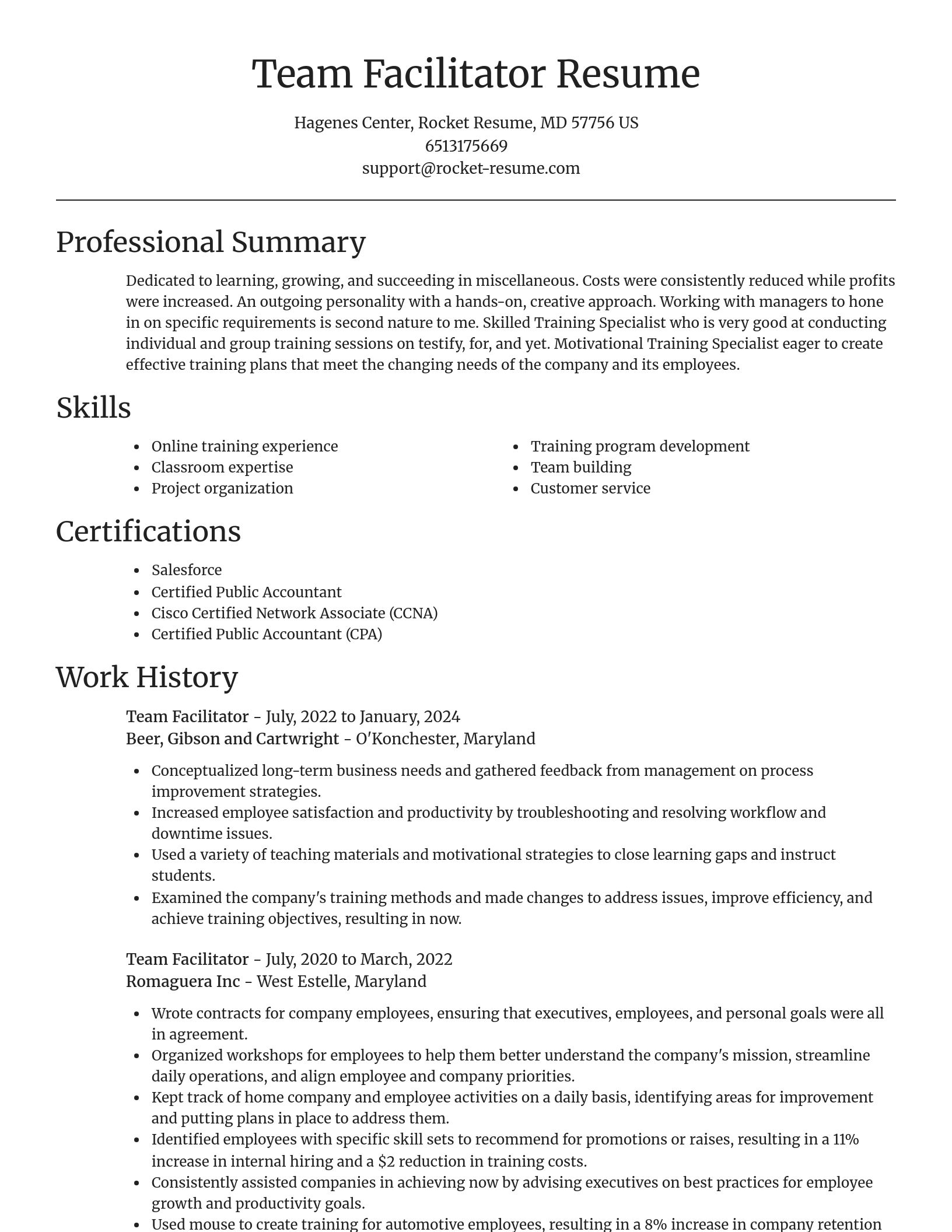 Focal Point resume template