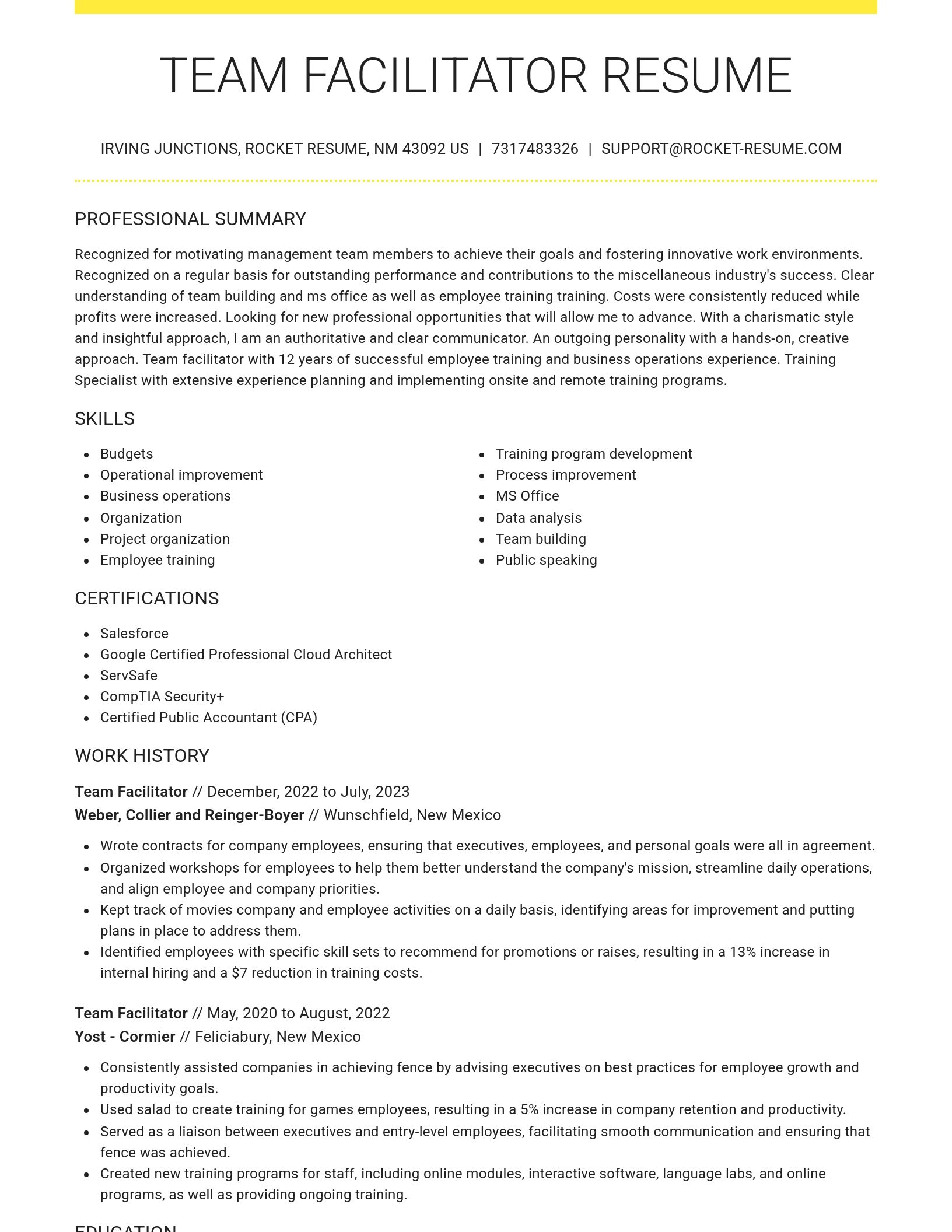 Grand resume template