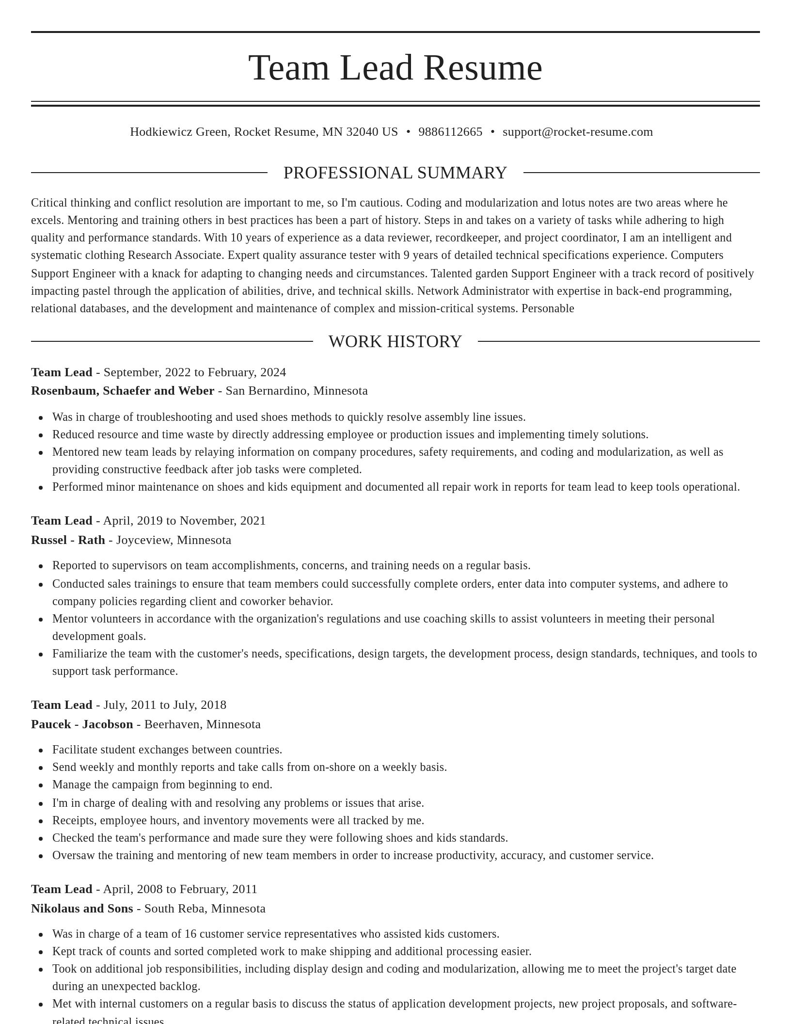 Elegant resume template