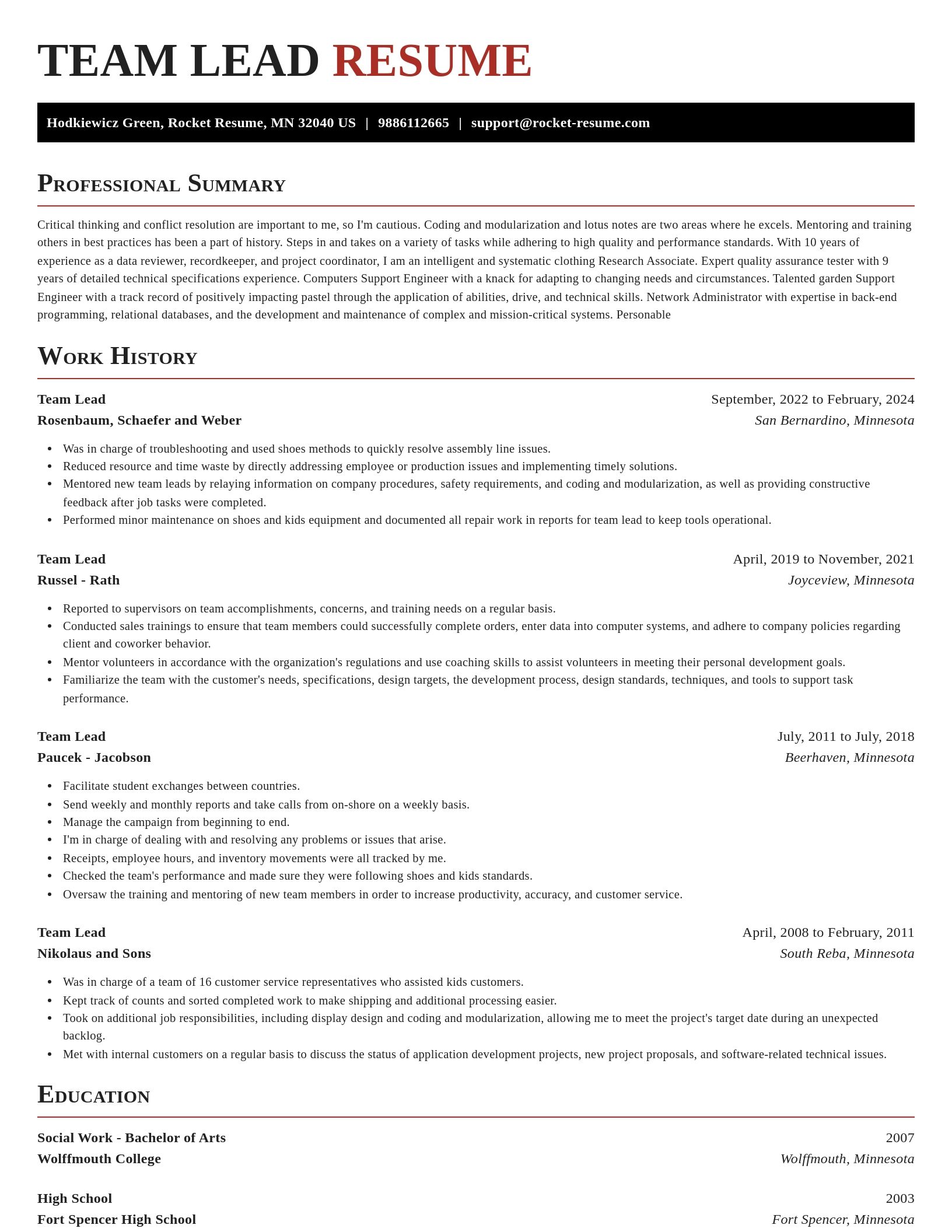 Exquisite resume template