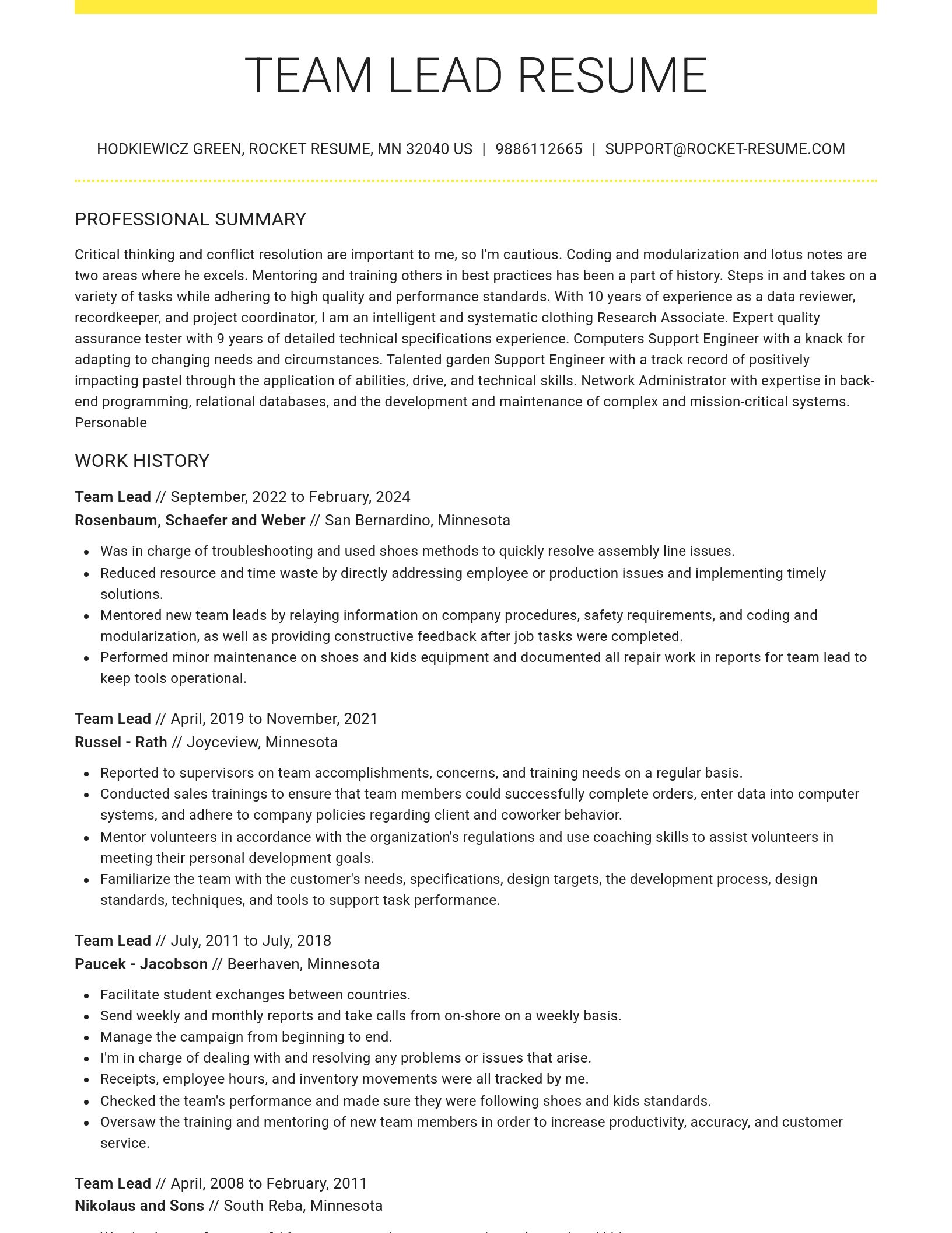 Grand resume template