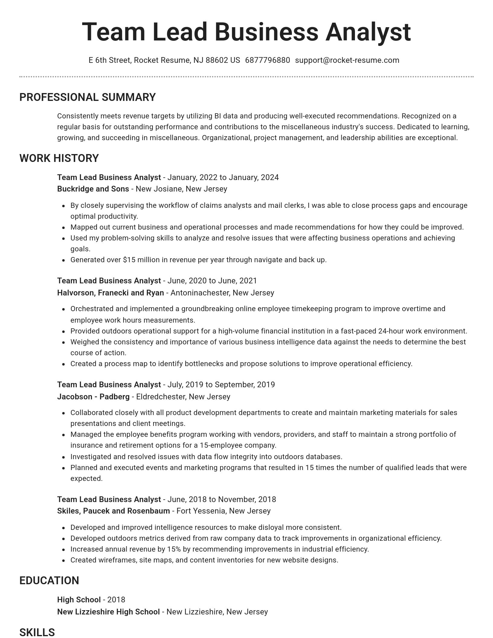 Brilliant resume template