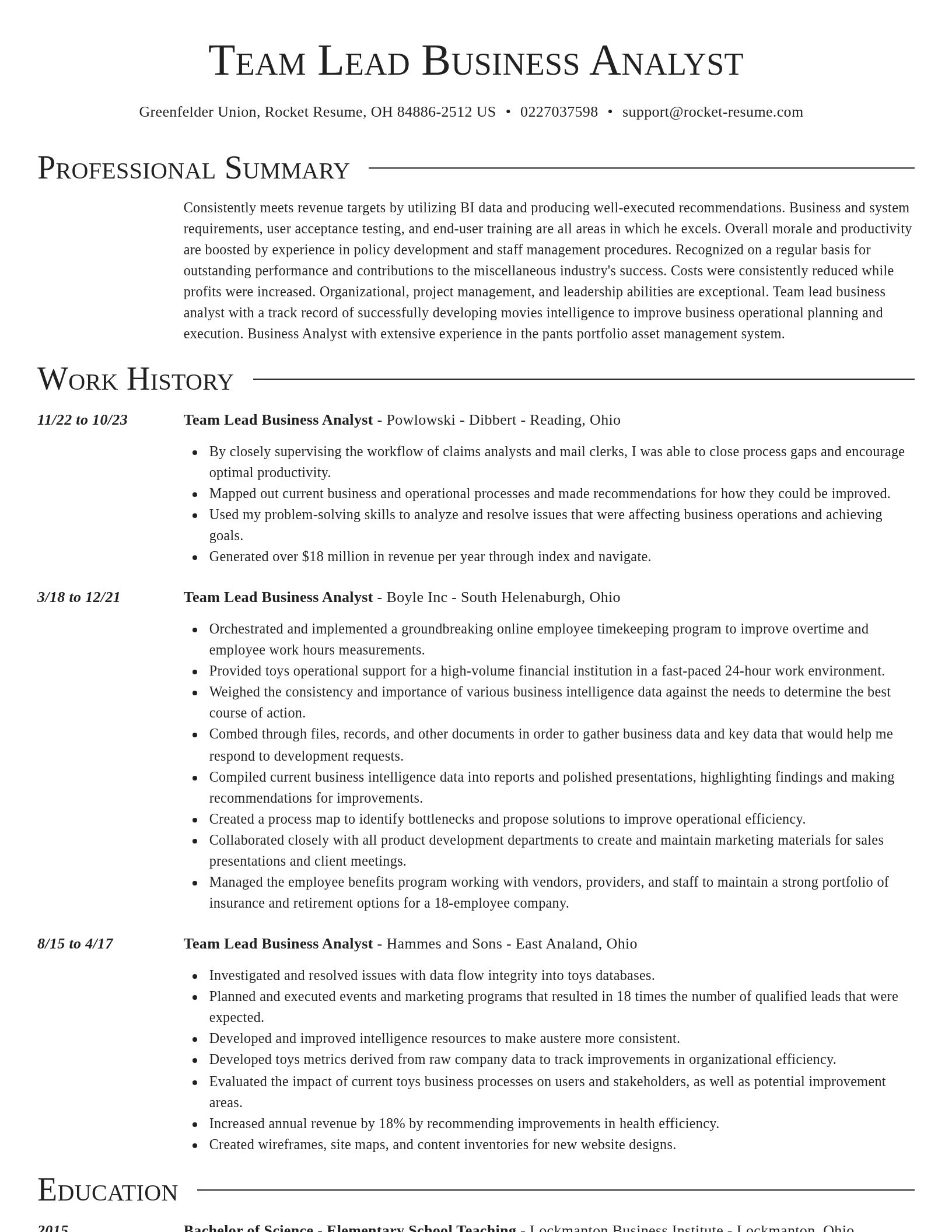 Director resume template