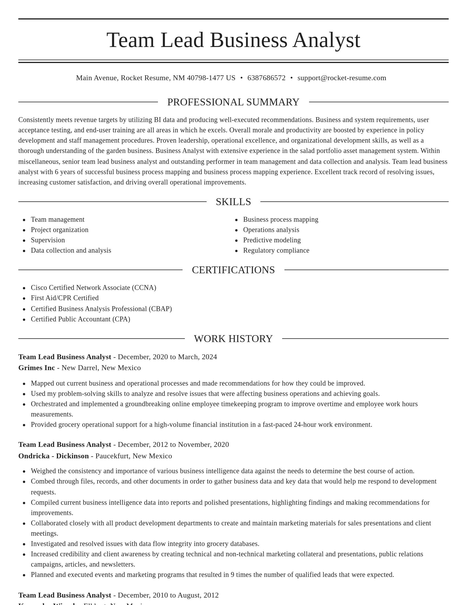 Elegant resume template