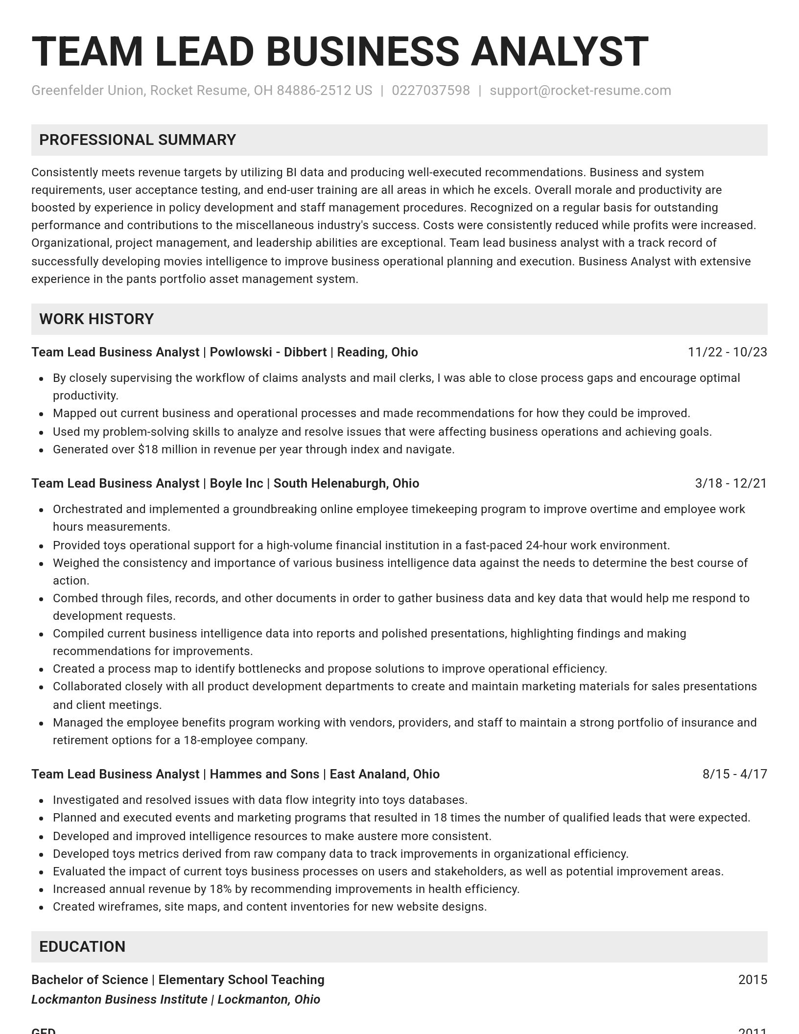 Genius resume template