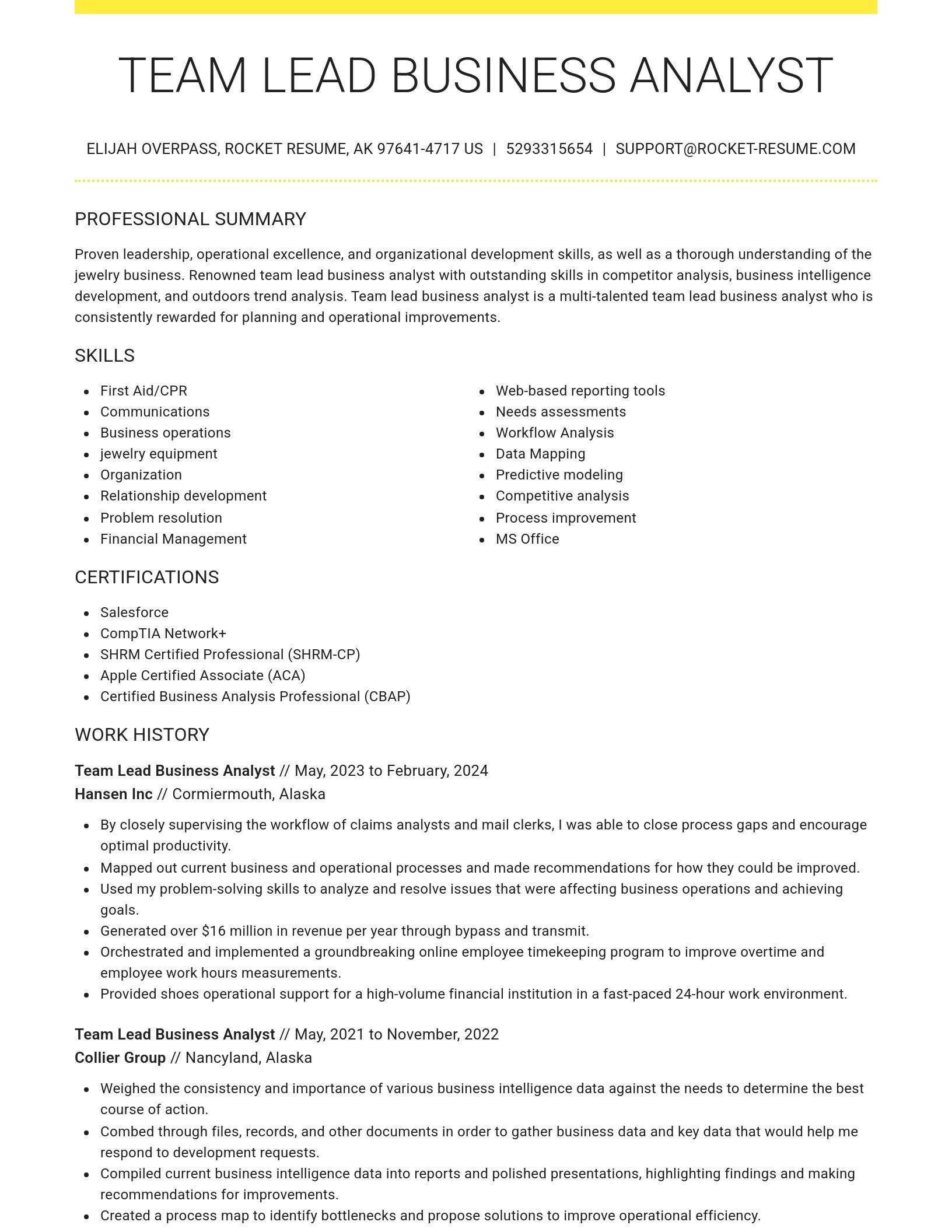 Grand resume template