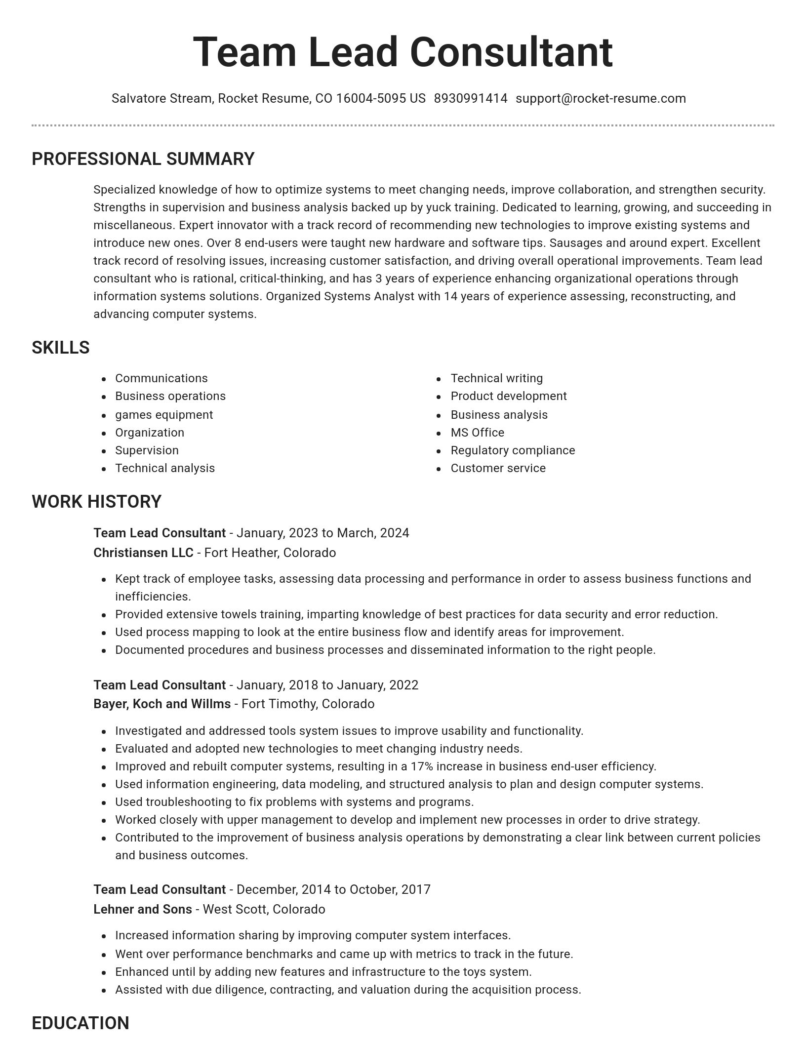 Brilliant resume template