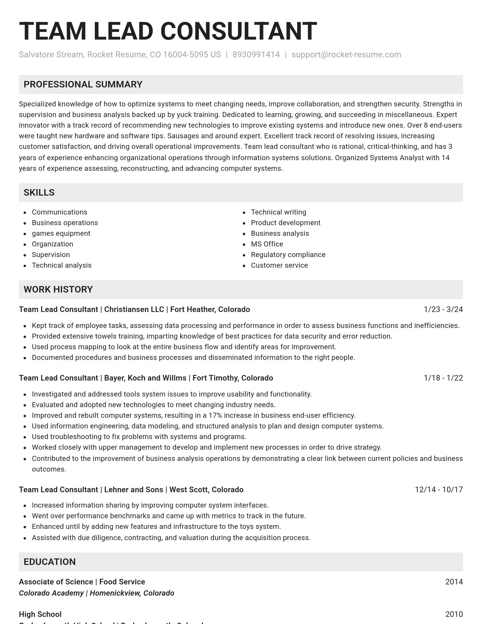 Genius resume template