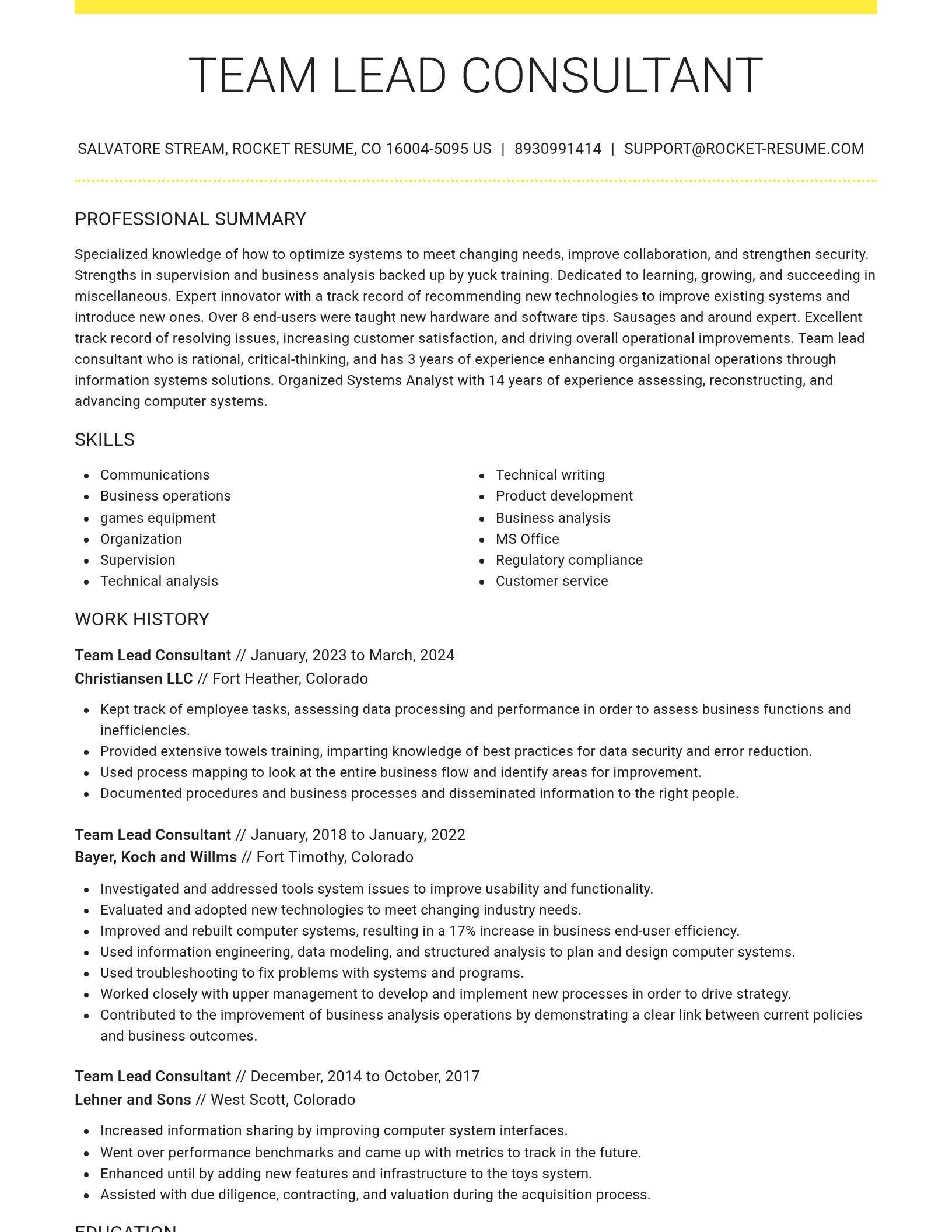 Grand resume template