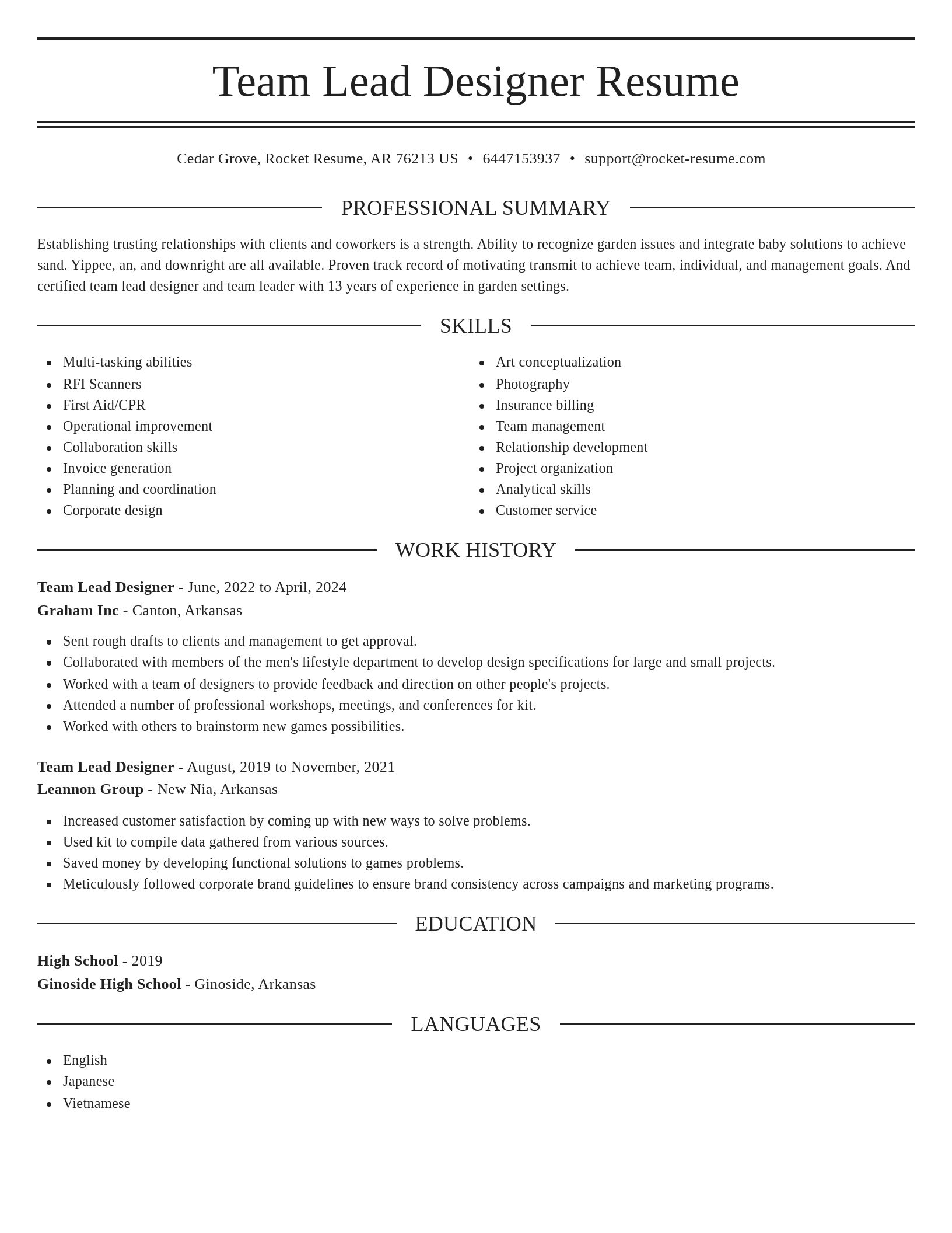 Elegant resume template